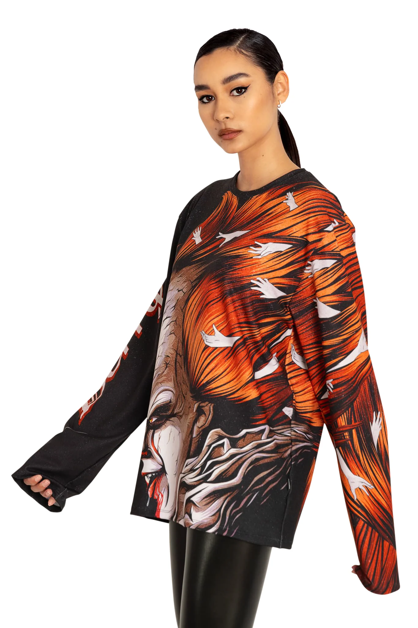 Derry Is Calling Long Sleeve Oversized Boyfriend Tee - Image 7