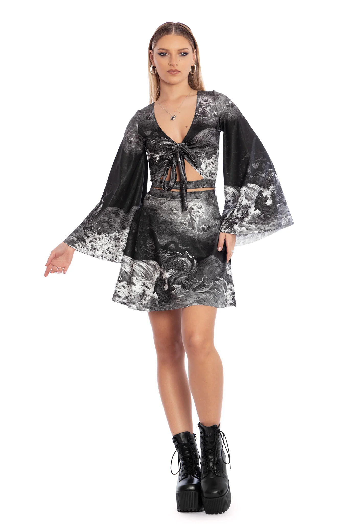Destruction Of Leviathan Shiny Pocket A-Line Skirt - Image 9