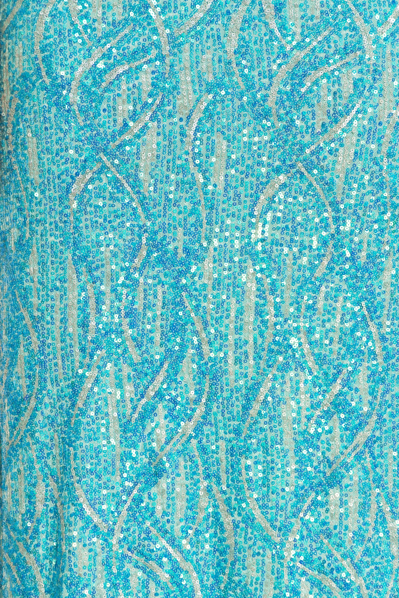 Diamond Waves Sequin A-Line Midaxi Skirt - Image 5