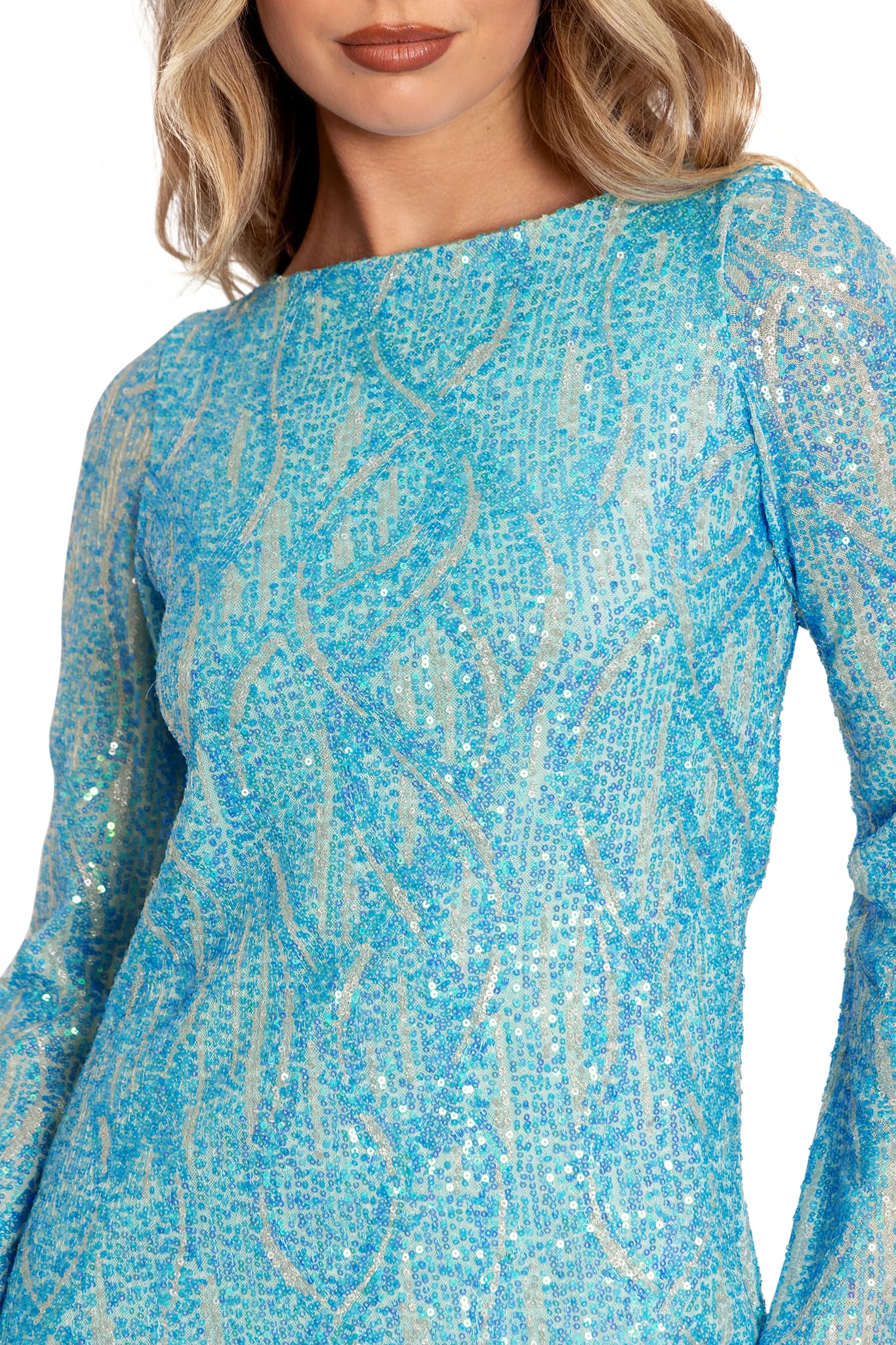 Diamond Waves Sequin Shift Dress - Image 3