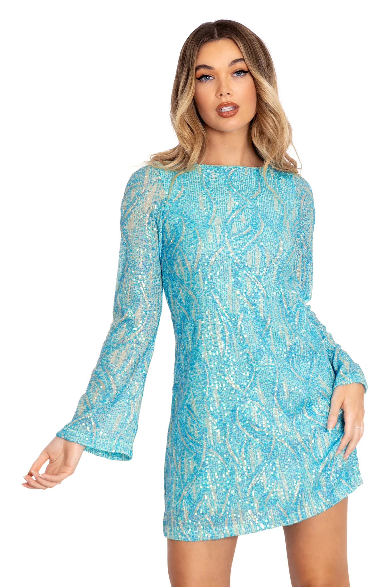 Diamond Waves Sequin Shift Dress - Image 6