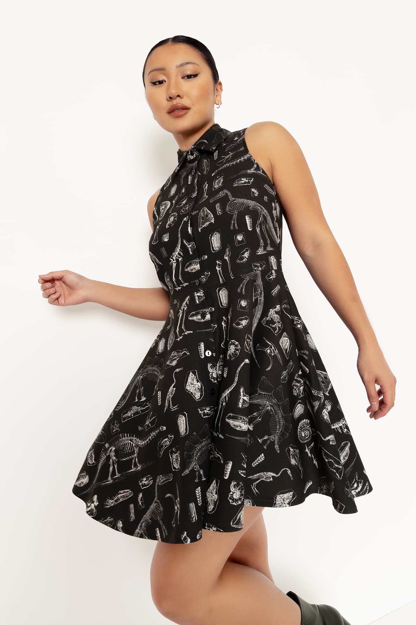 Dino Bones Work It Skater Dress - Image 7