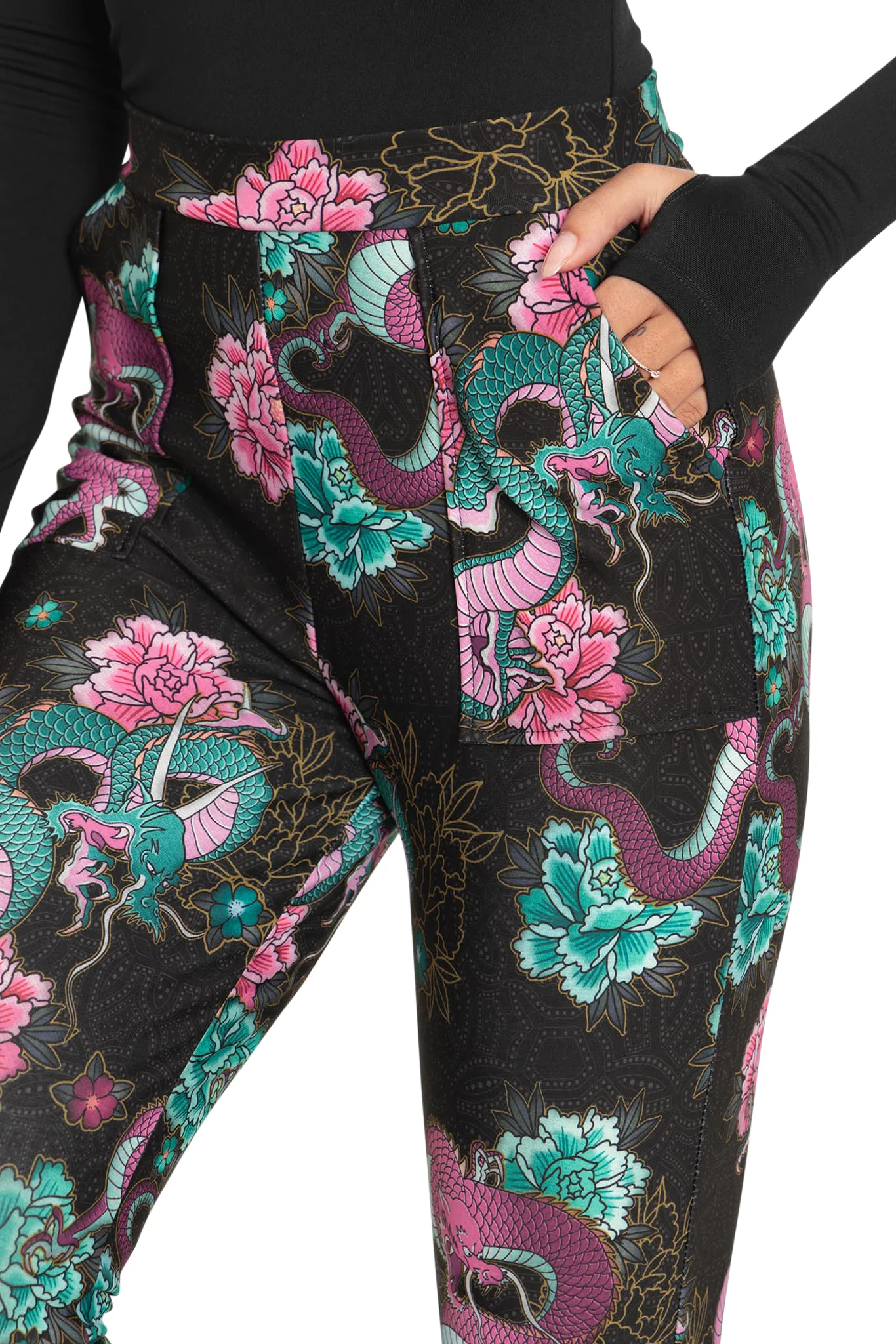 Dragon Bouquet Cuffed Pants - Image 3