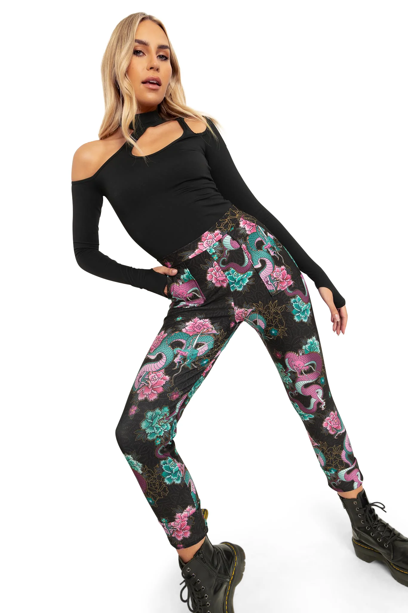 Dragon Bouquet Cuffed Pants - Image 6