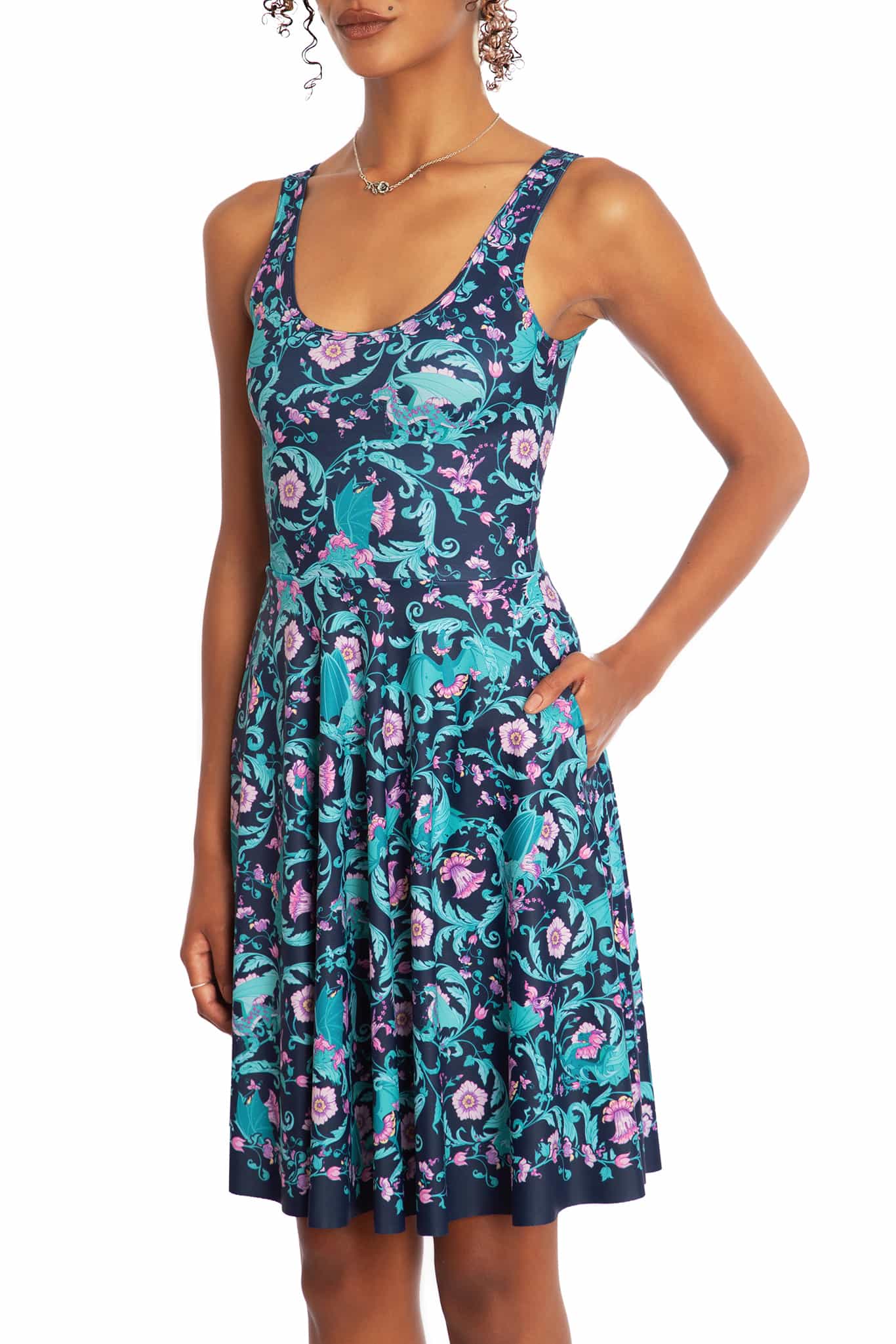 Dragon Garden Scoop Longline Dress - Image 3