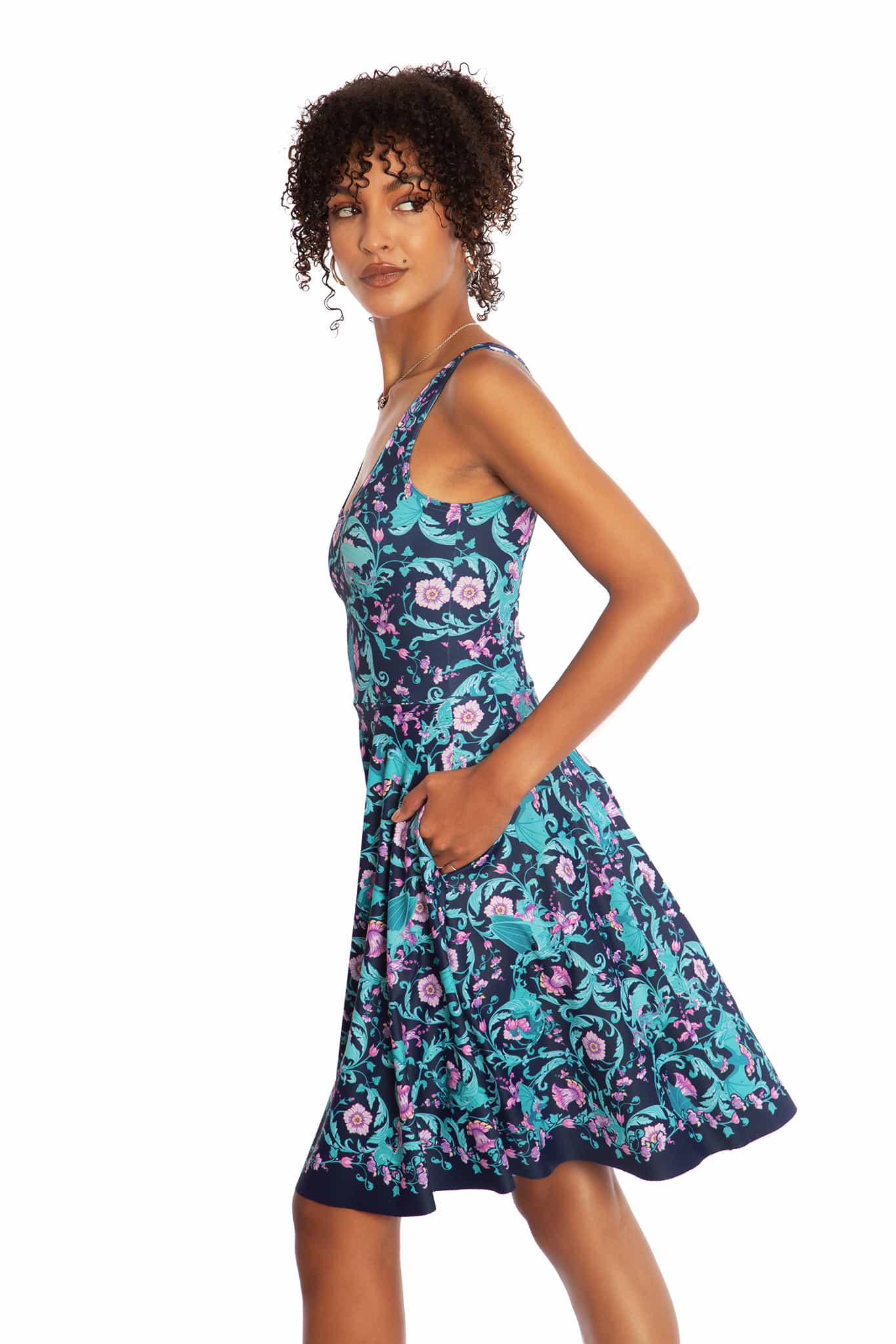Dragon Garden Scoop Longline Dress - Image 5