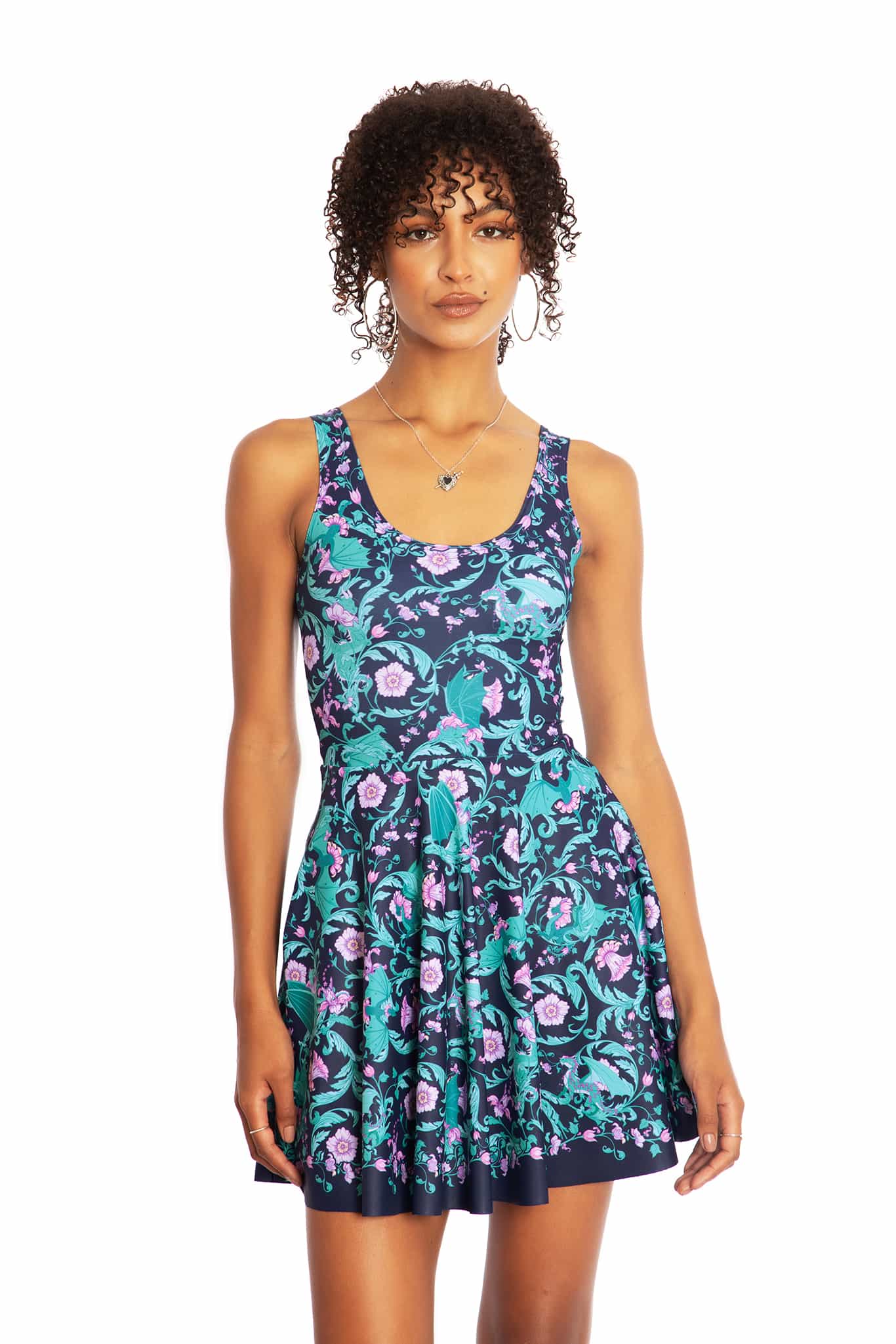 Dragon Garden Scoop Skater Dress - Image 7