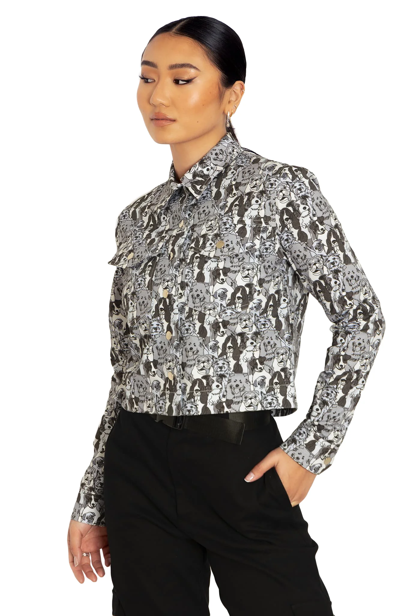 Drawn Dogs Crop Jacket - Image 6