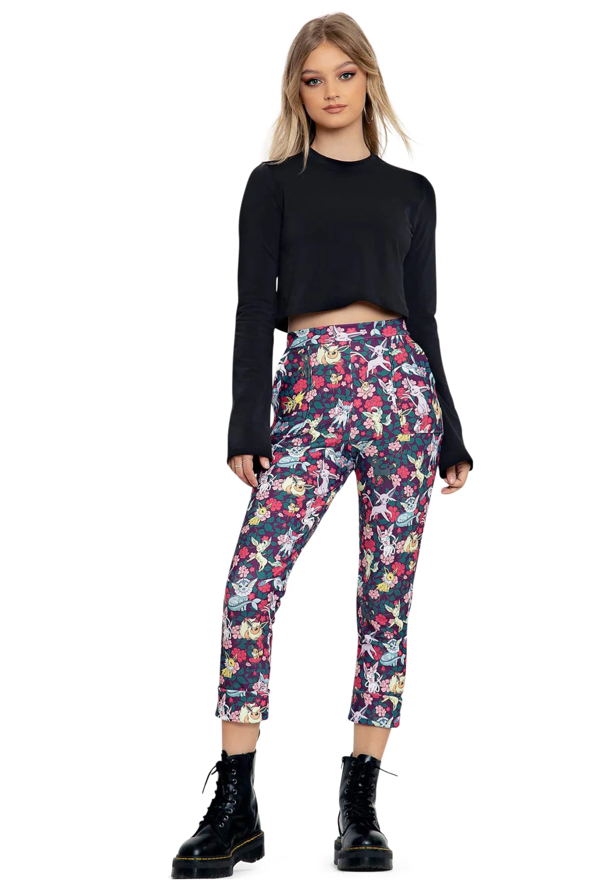Eevee Evolution Floral Cuffed Pants - Image 2