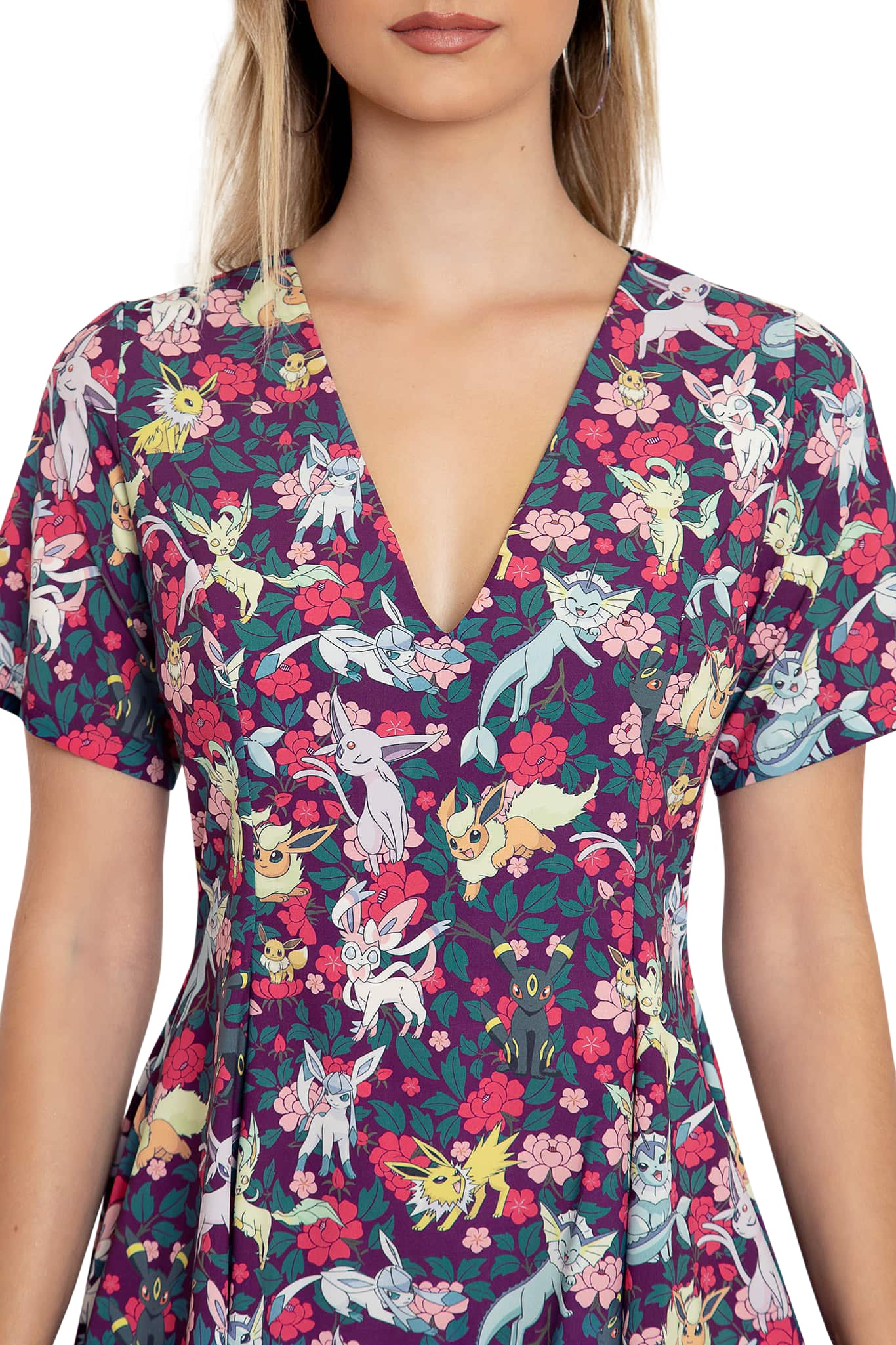 Eevee Evolution Floral V Dress - Image 3