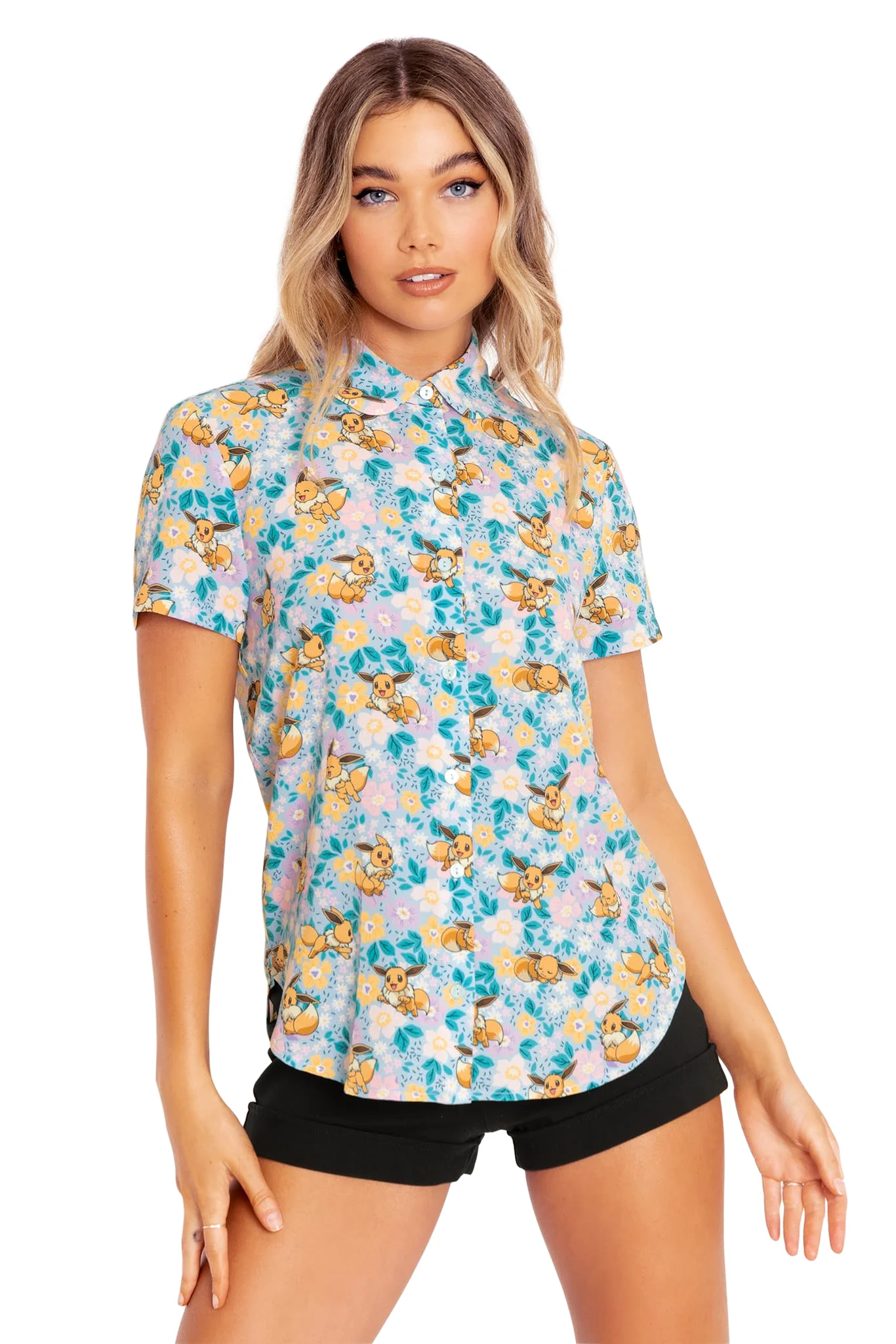 Eevee Garden Cute As A Button Shirt