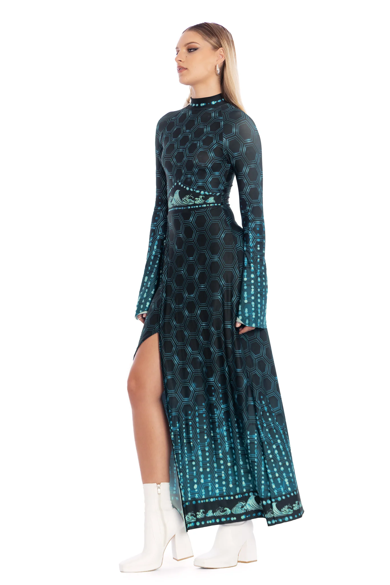 Elemental Power Flare Sleeve Maxi Dress - Image 6
