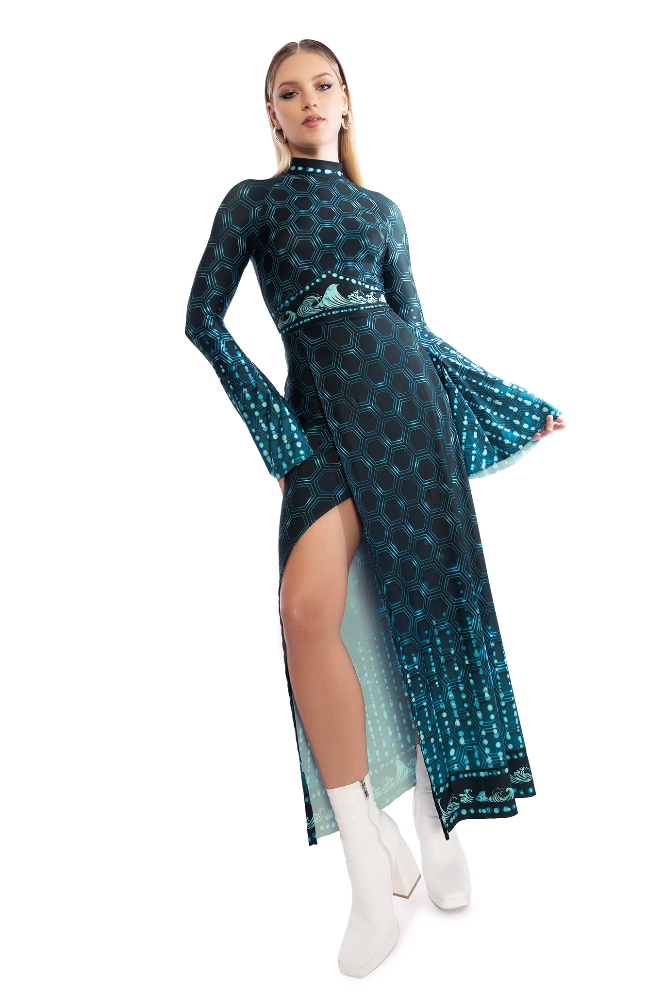 Elemental Power Flare Sleeve Maxi Dress - Image 9