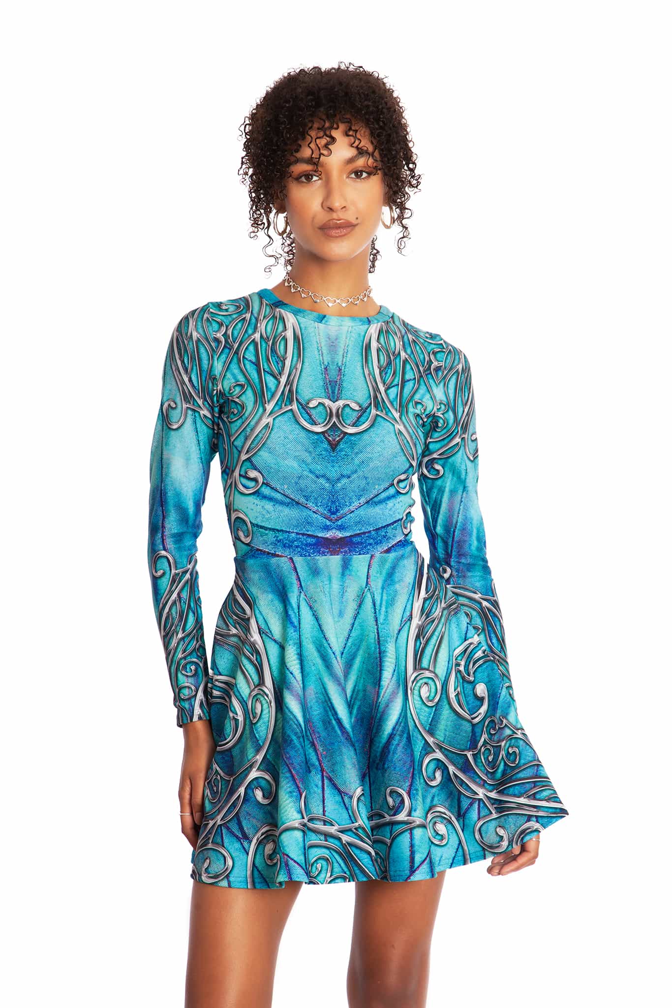 Fairy Kingdom Toastie Long Sleeve Skater Dress - Image 8