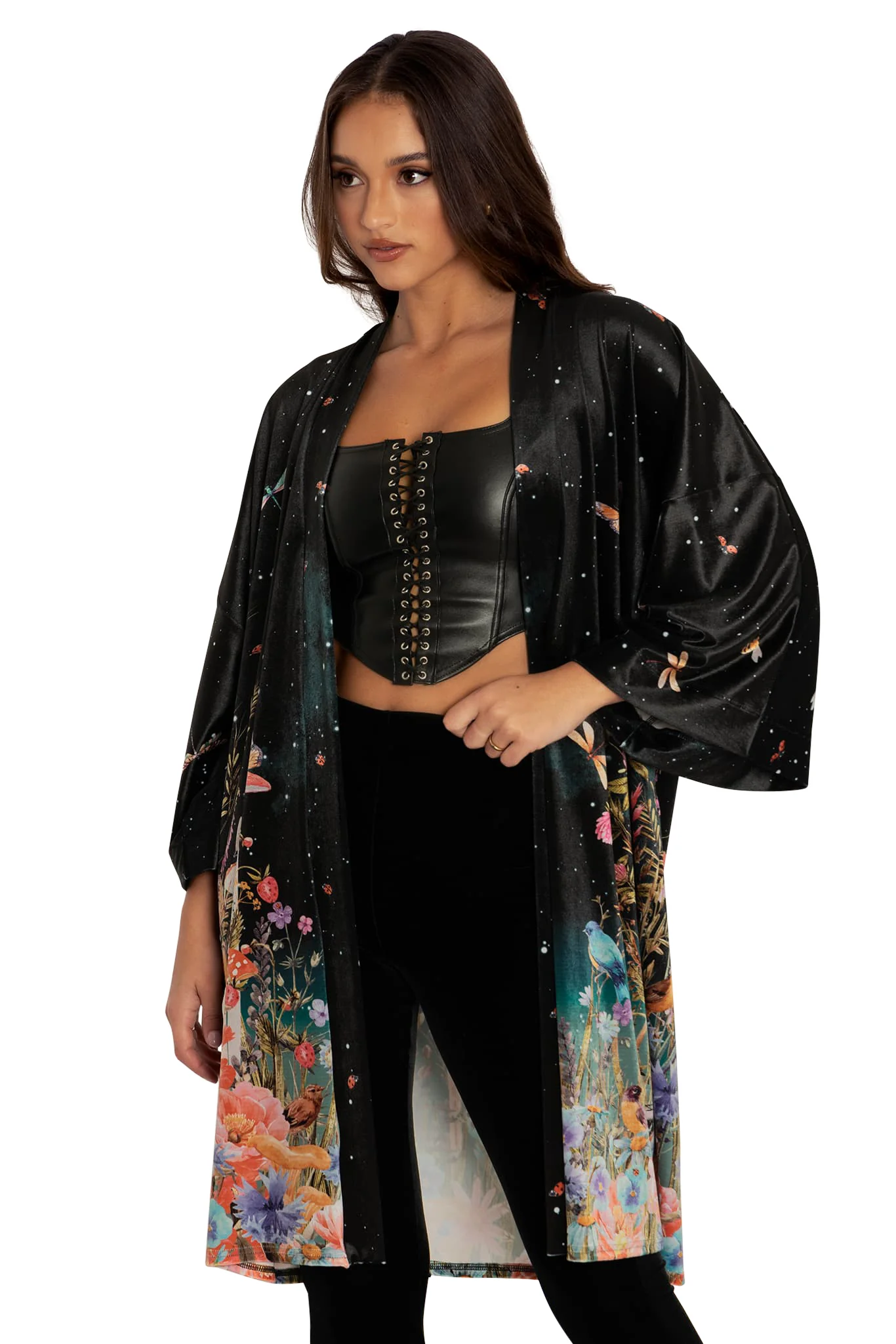 Fairytale Floral Velvet Robe - Image 5