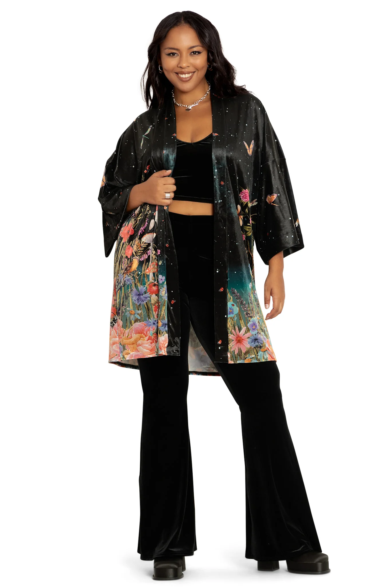 Fairytale Floral Velvet Robe - Image 7