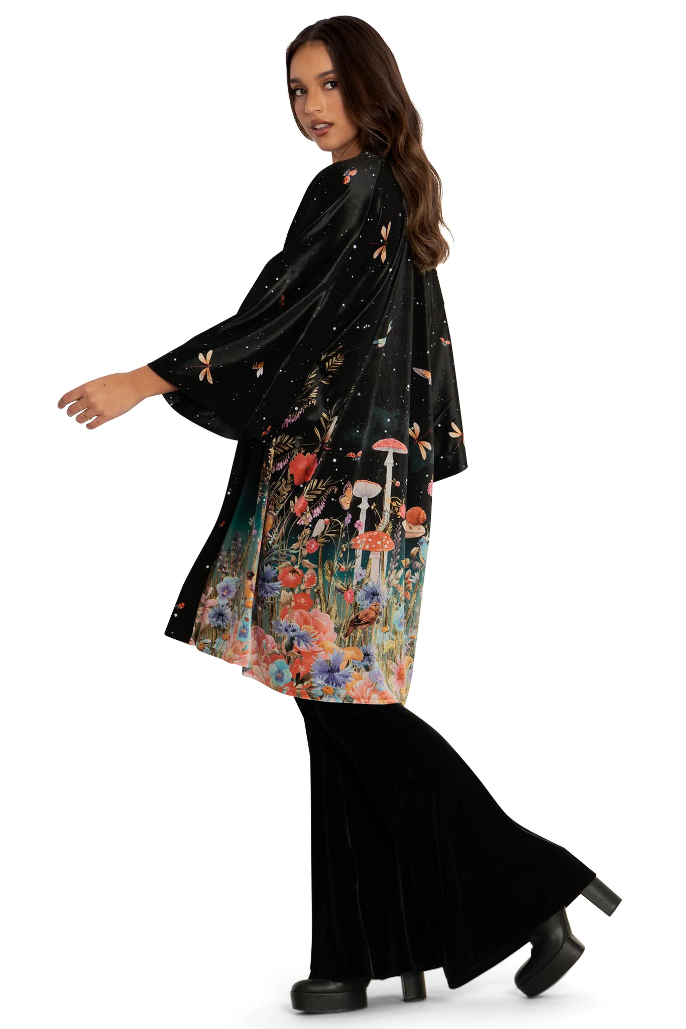 Fairytale Floral Velvet Robe - Image 8