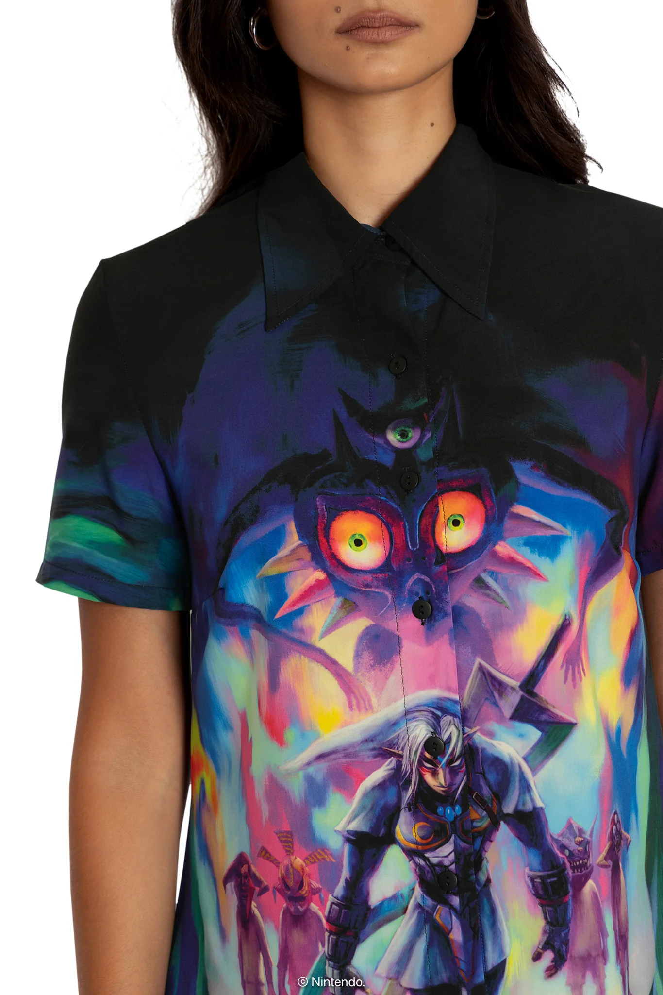 Fierce Deity Link Short Sleeve Shirt Dress - Image 4