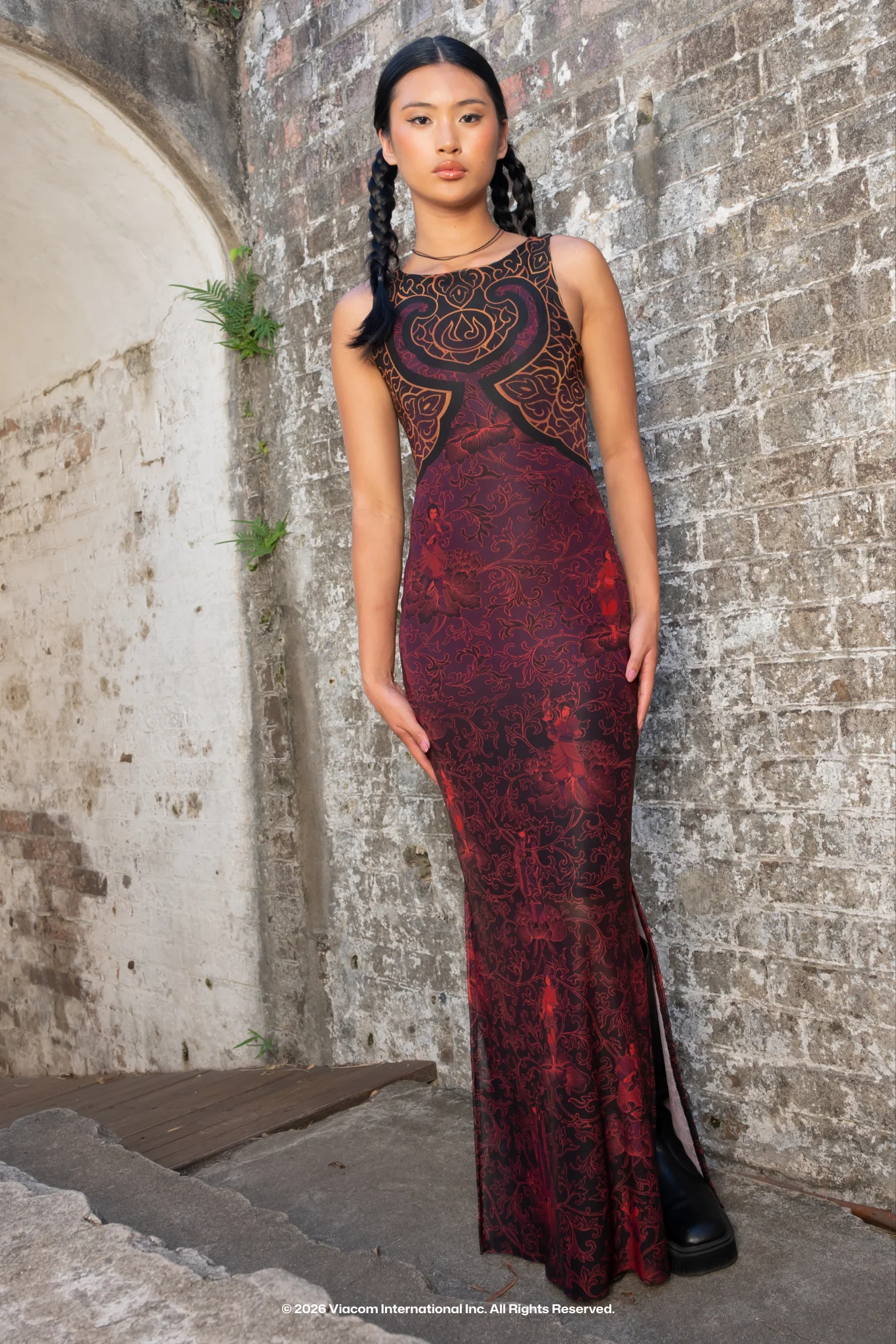 Fire Nation Trio Tank Column Maxi Dress