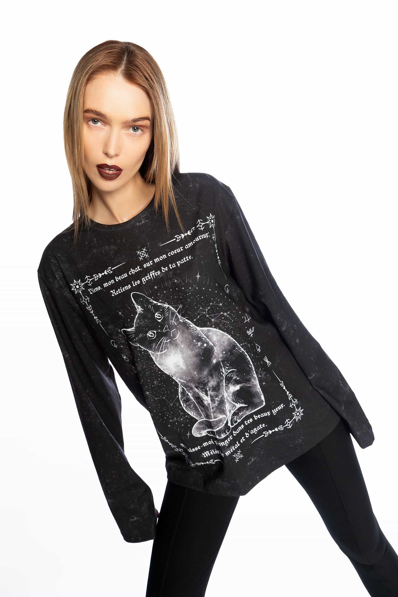 Fleurs of Evil Long Sleeve Oversized Boyfriend Tee - Image 9