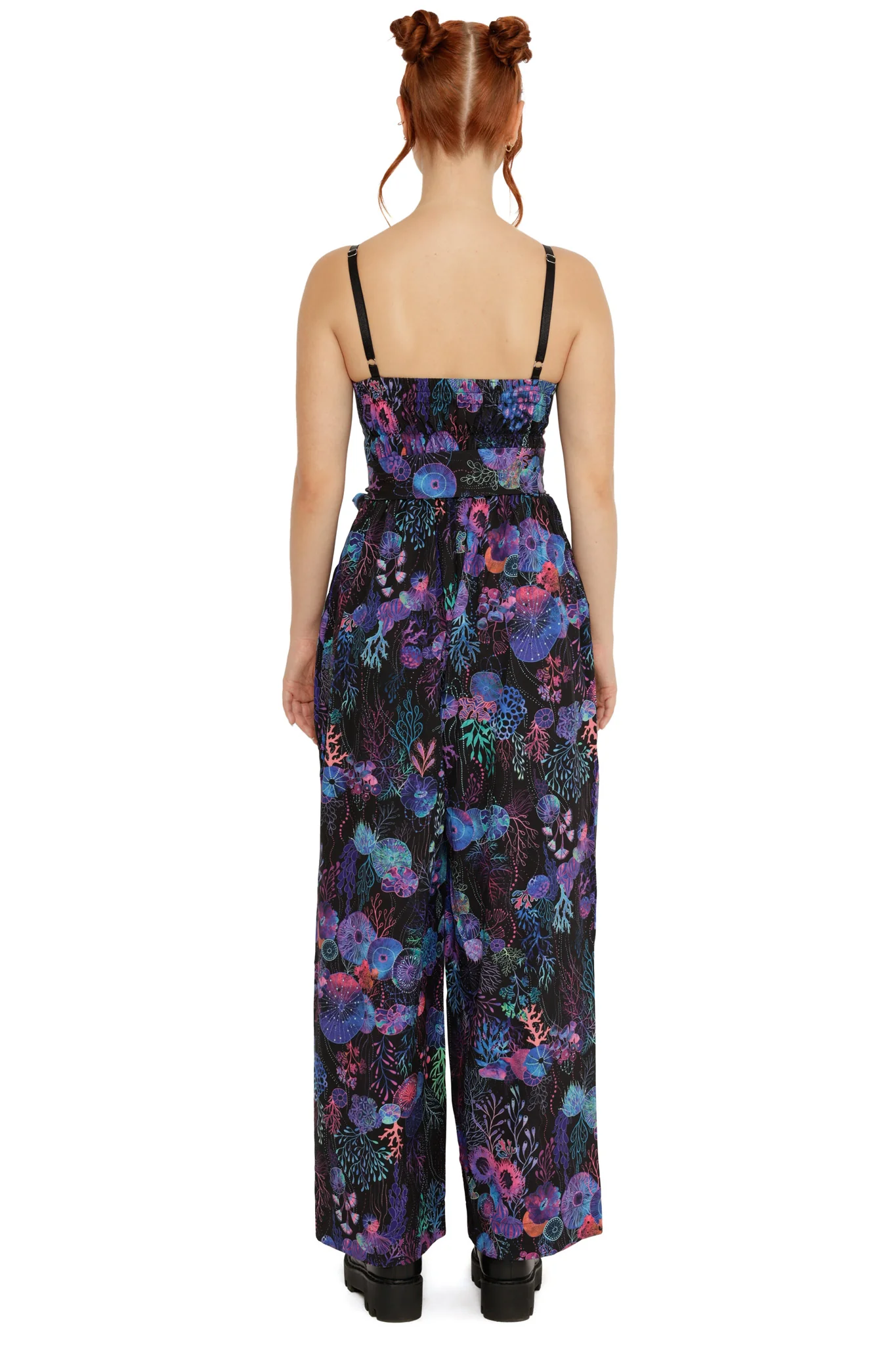 Floral Coral Long Jumpsuit - Image 3