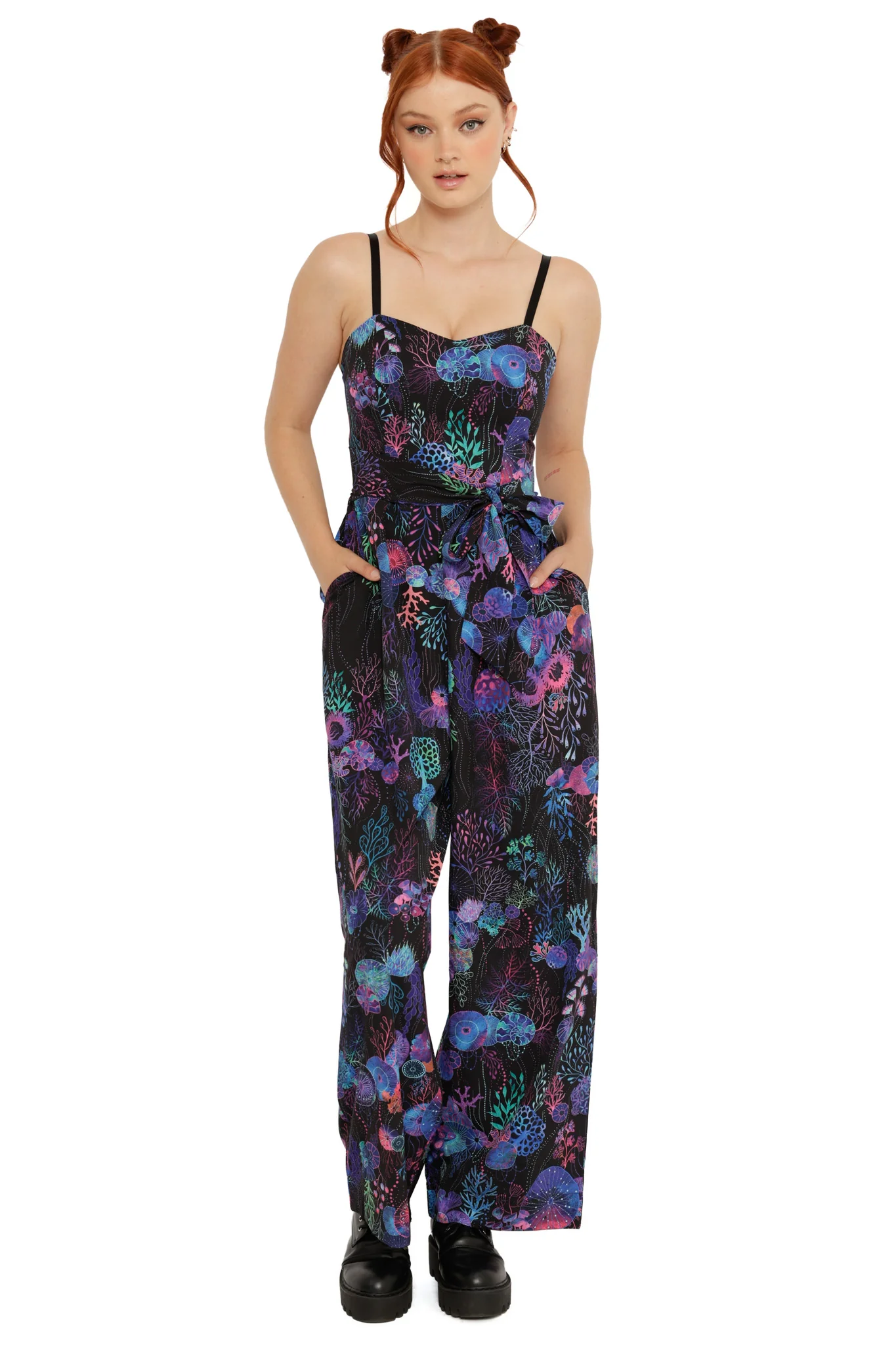 Floral Coral Long Jumpsuit - Image 4