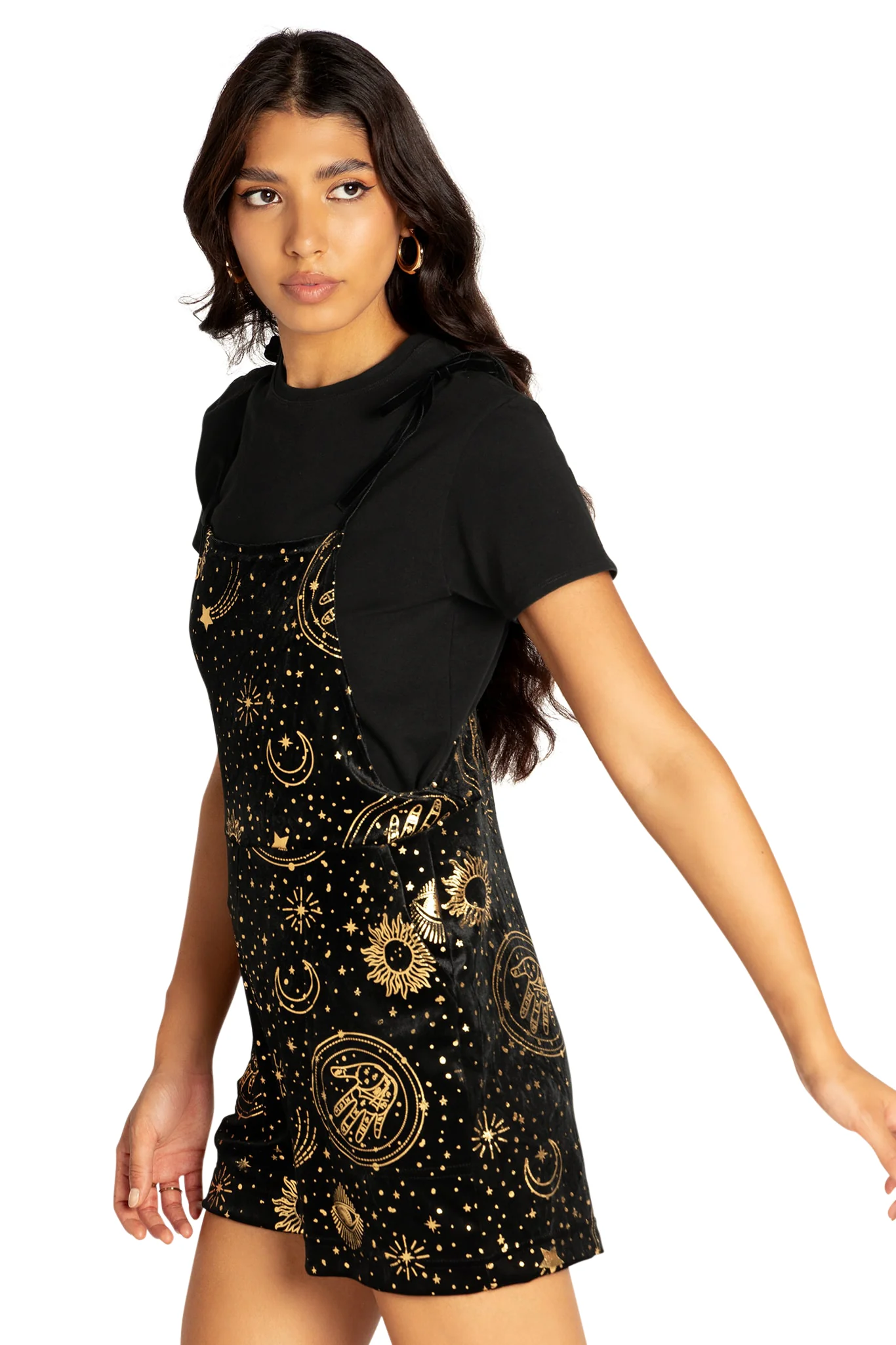 Fortune Teller Velvet Tie Playsuit - Image 6