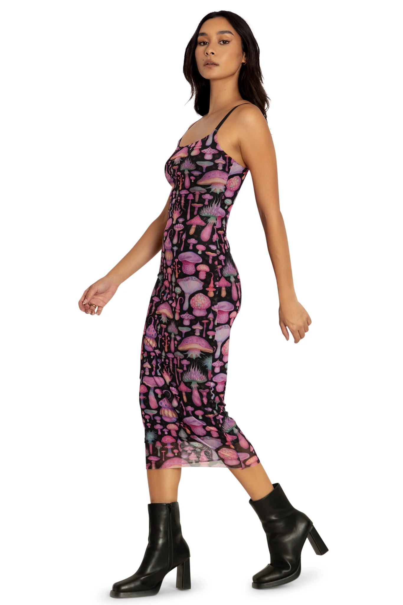 Fungirl Black Sheer Bodycon Slip Dress - Image 5
