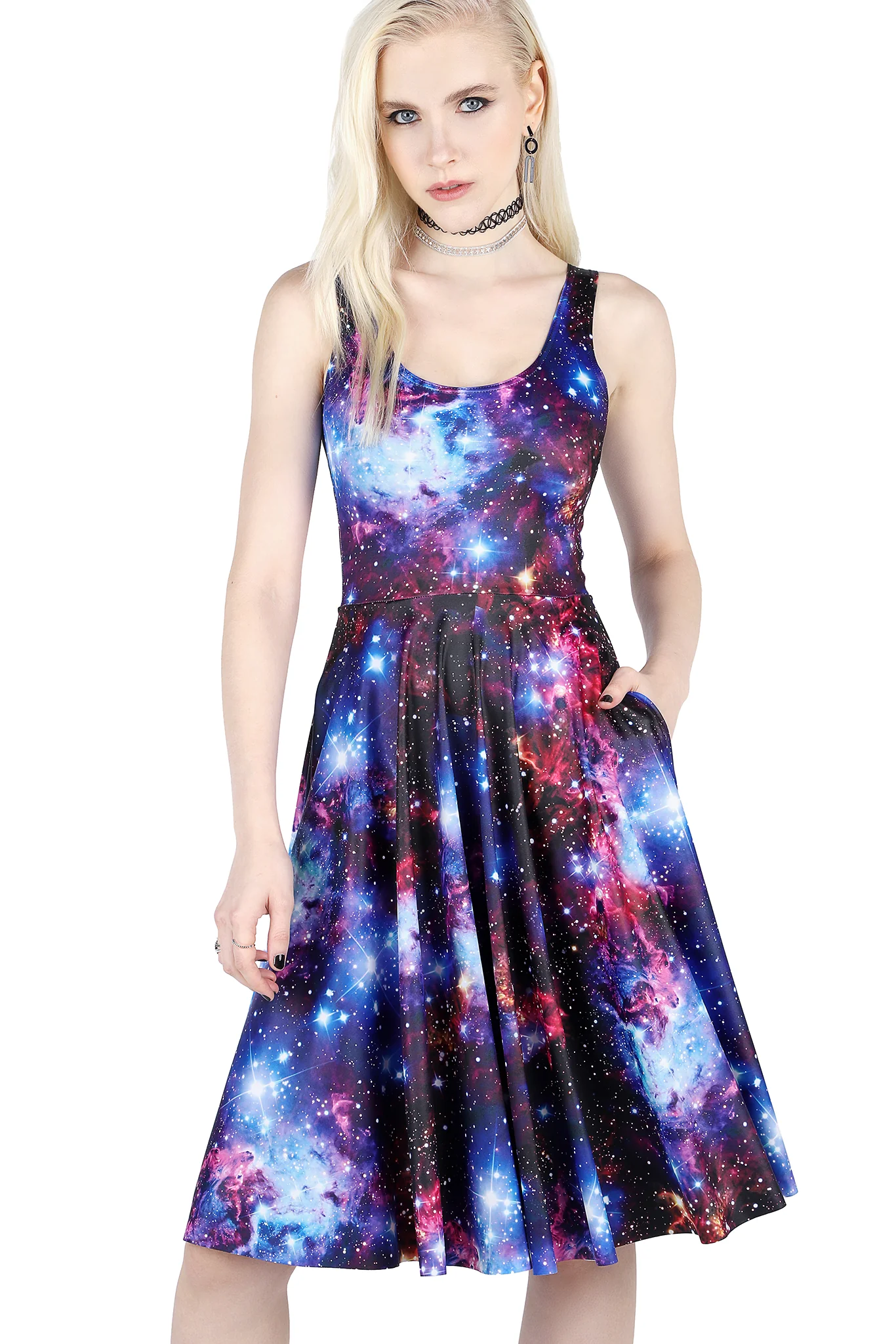 Galaxy Amethyst Scoop Longline Dress - Image 4