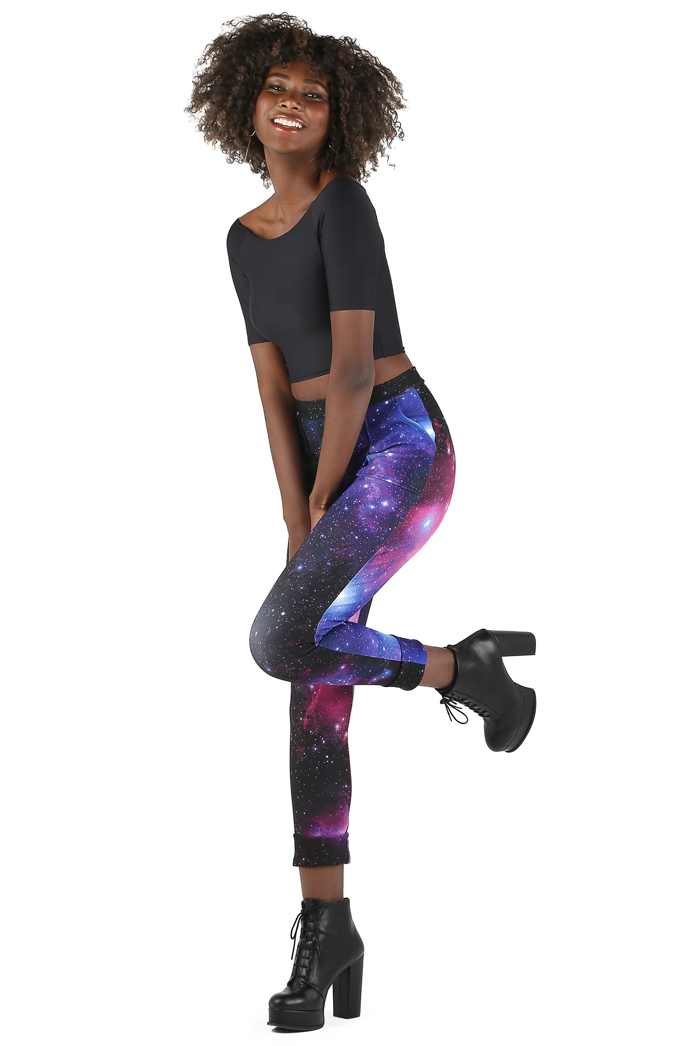 Galaxy Purple Cuffed Pants - Image 6
