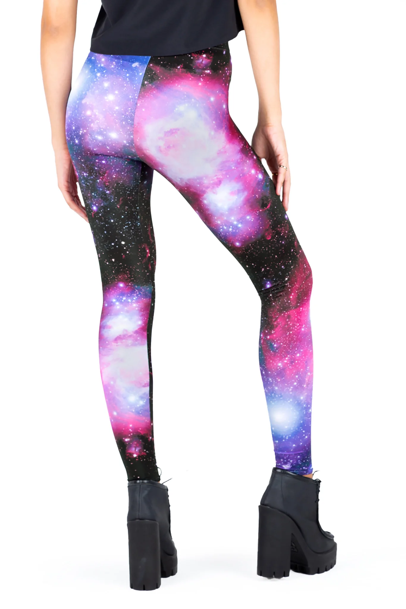 Galaxy Purple High Waisted Leggings - Image 3