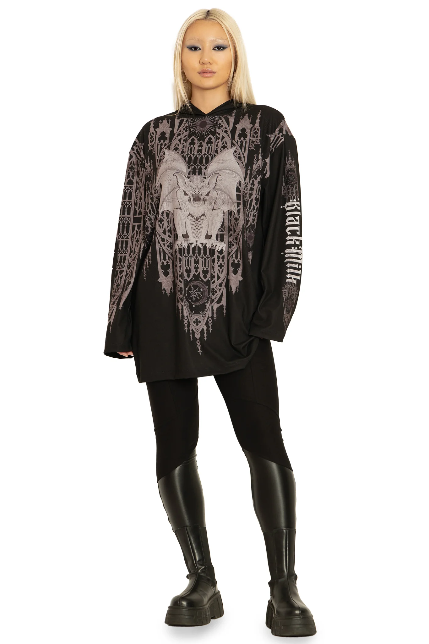 Gargoyle Guardian Long Sleeve Hooded Big Tee - Image 7