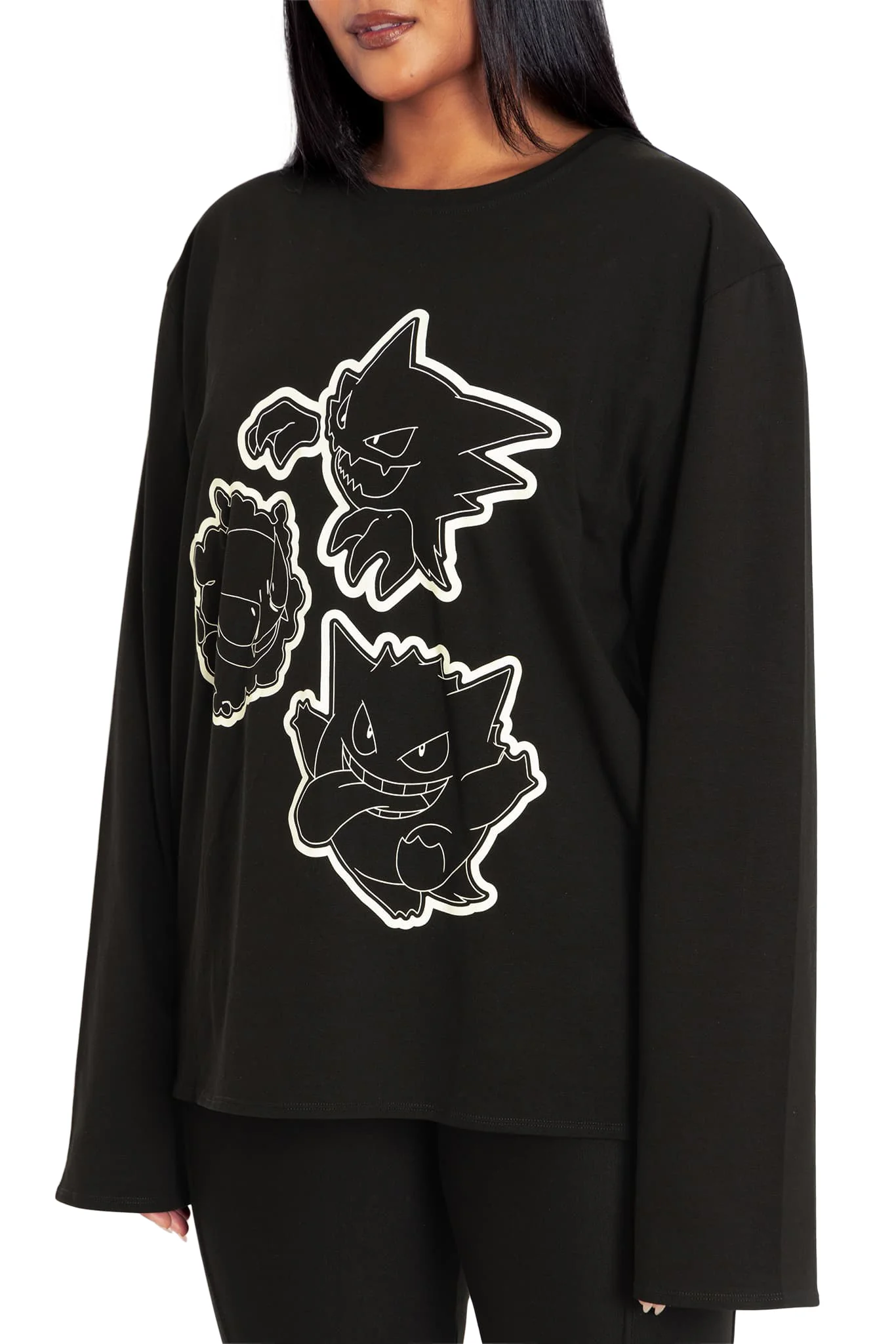 Gastly Evolution Long Sleeve Oversized Boyfriend Tee - Image 7