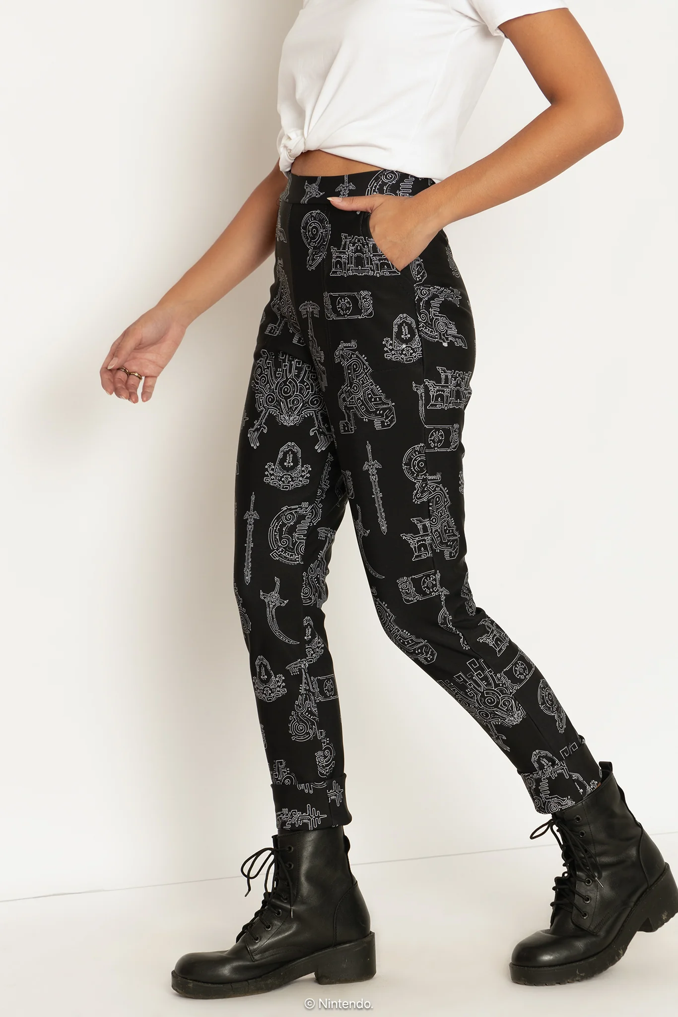 Geoglyphs Cuffed Pants - Image 3