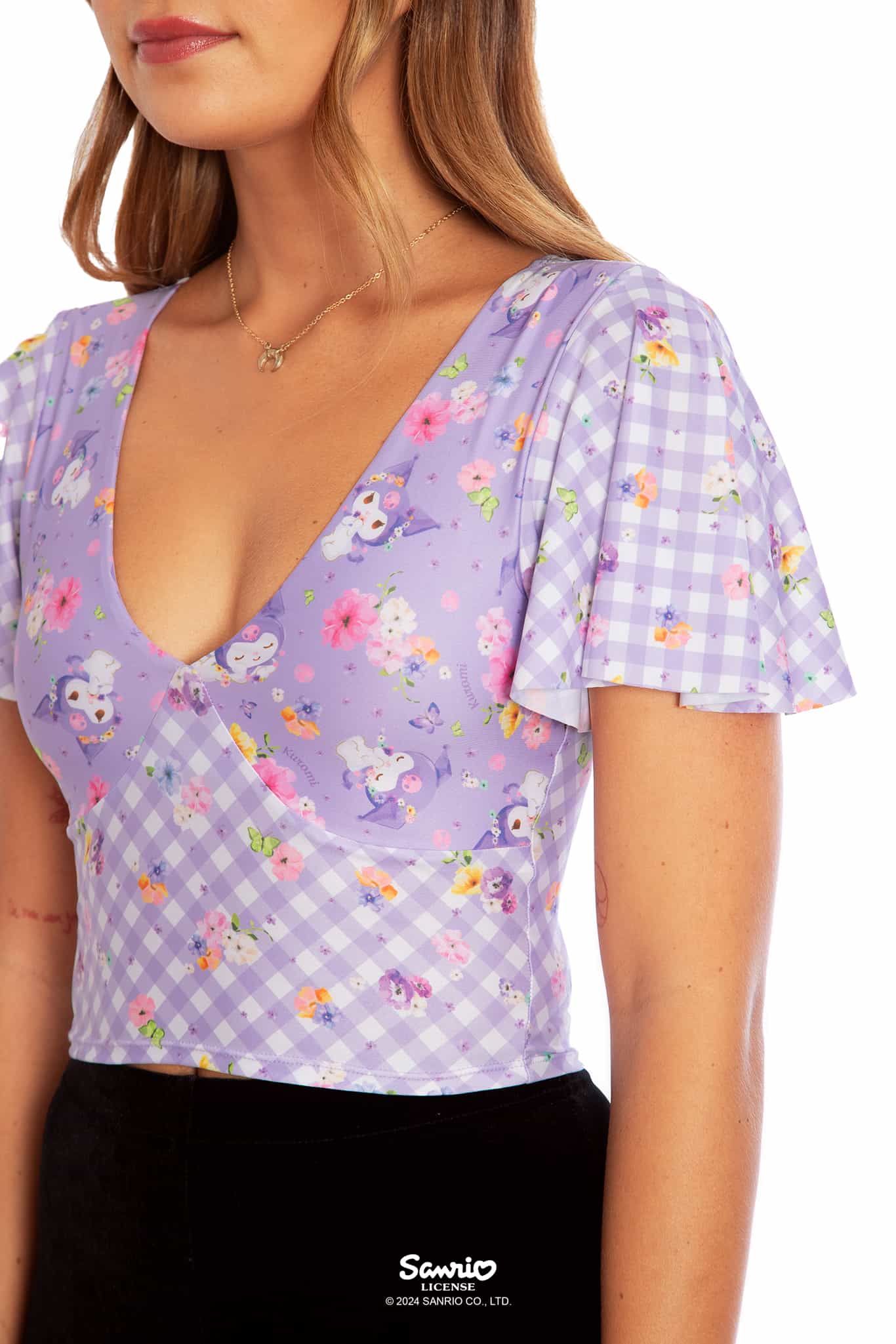Gingham Kuromi Rio Marilyn Top - Image 3