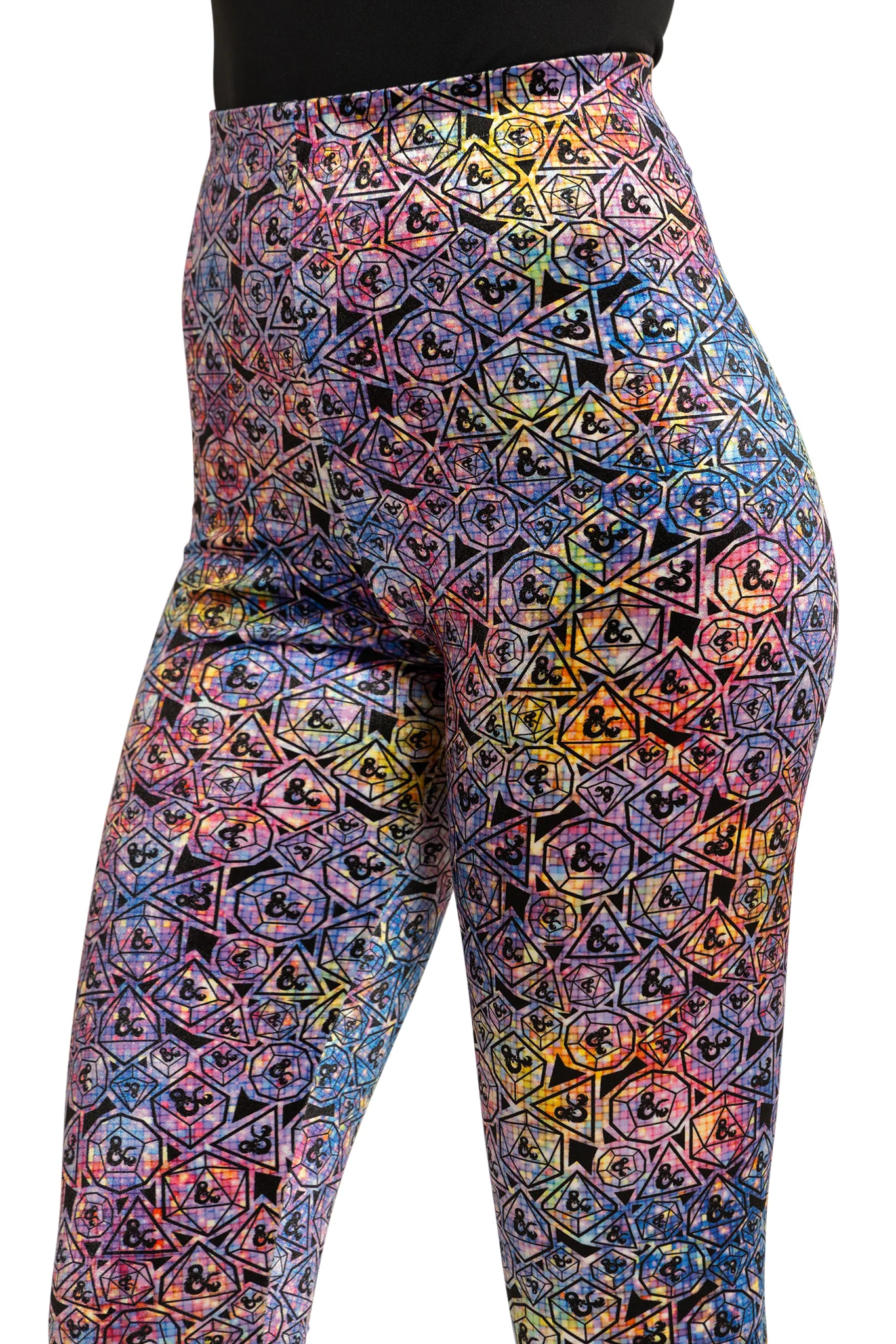 Glitter Dice Velvet High Waisted Leggings - Image 3