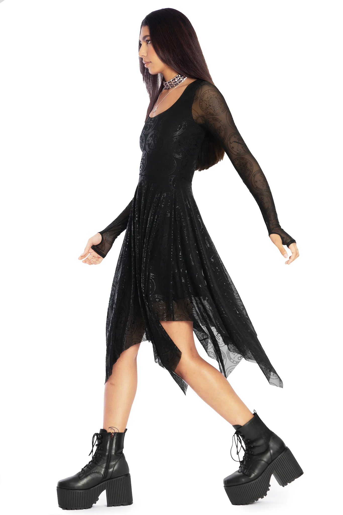 Good Charms Long Sleeve Handkerchief Dress - Image 5