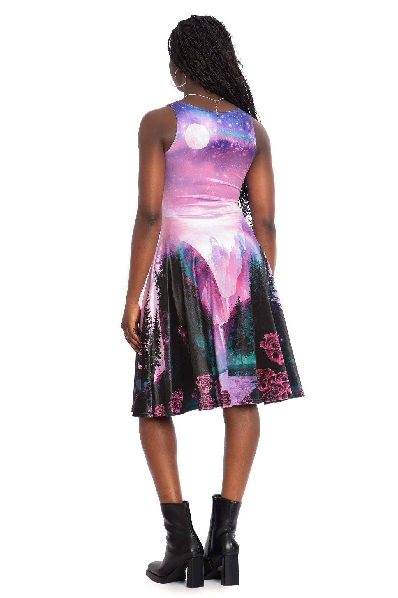 Grimrose Gorge Velvet Princess Midi Dress - Image 3