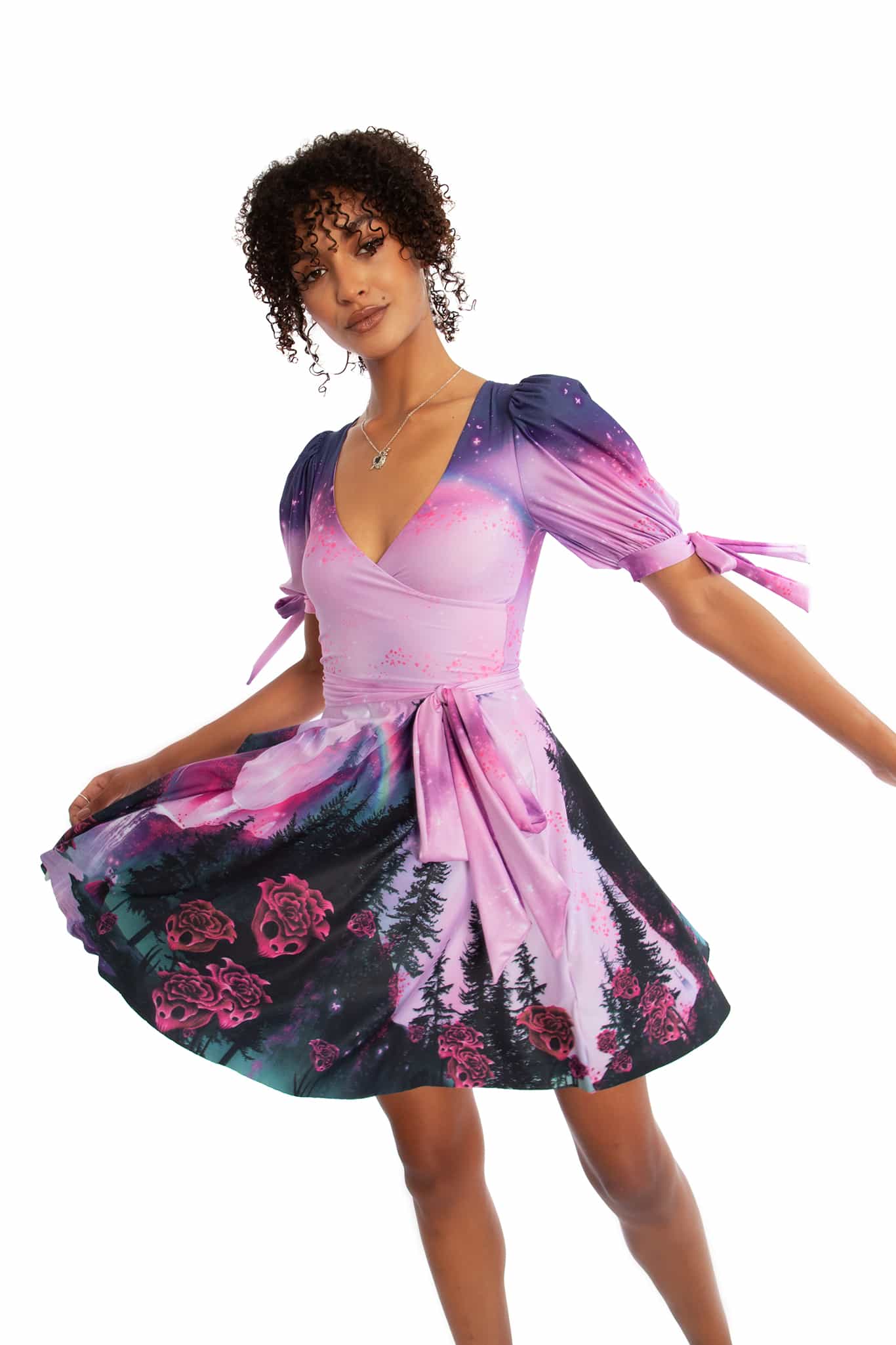 Grimrose Gorge Wrap Skater Dress - Image 8