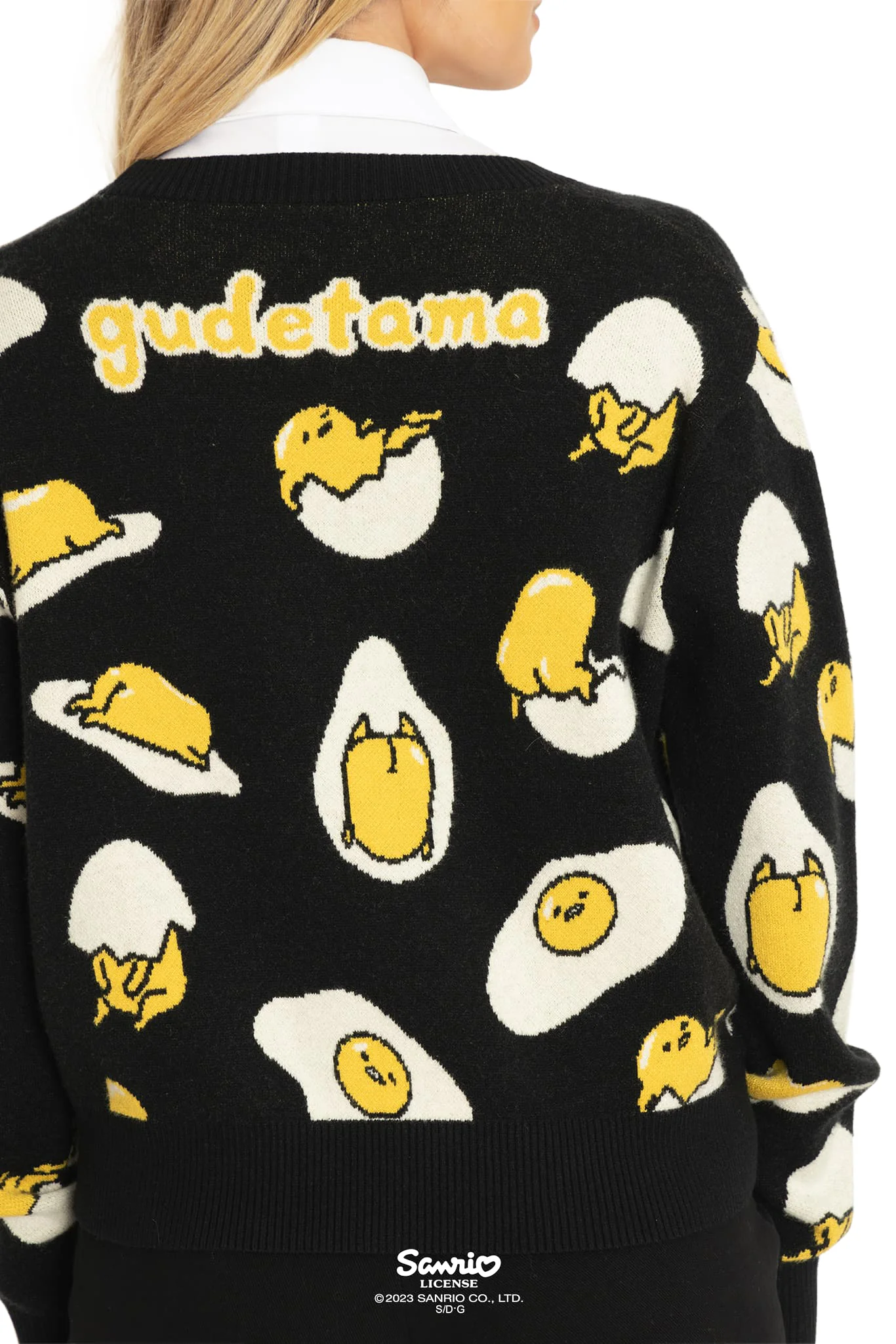 Gudetama Black Cropped Cardigan - Image 5