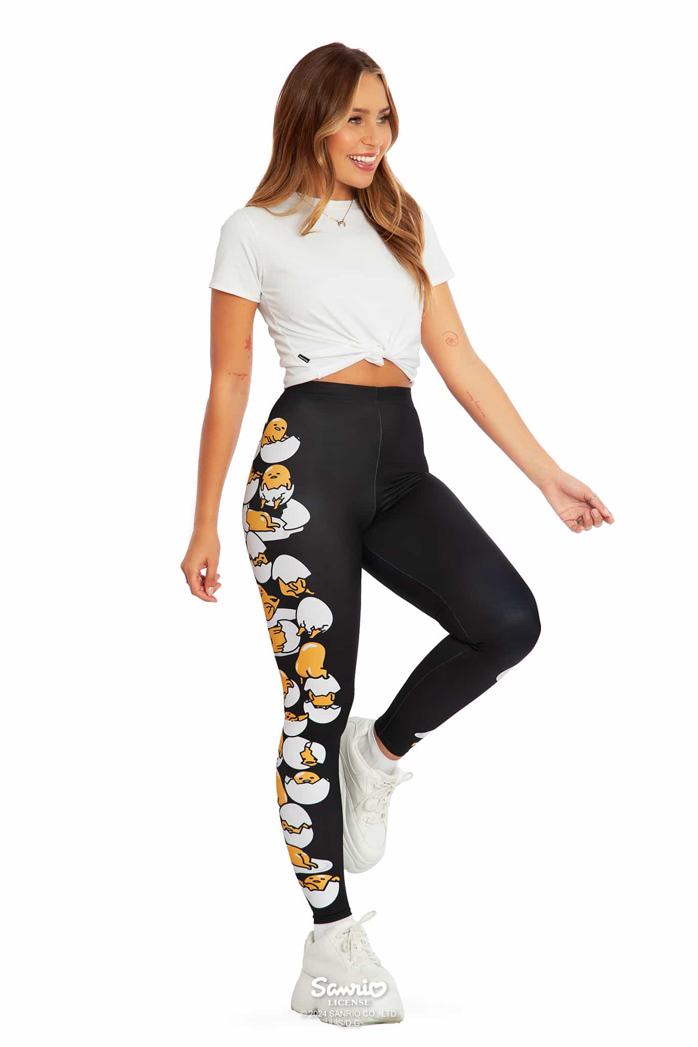 Gudetama Stacks On High Waisted Matte Finish Leggings - Image 7