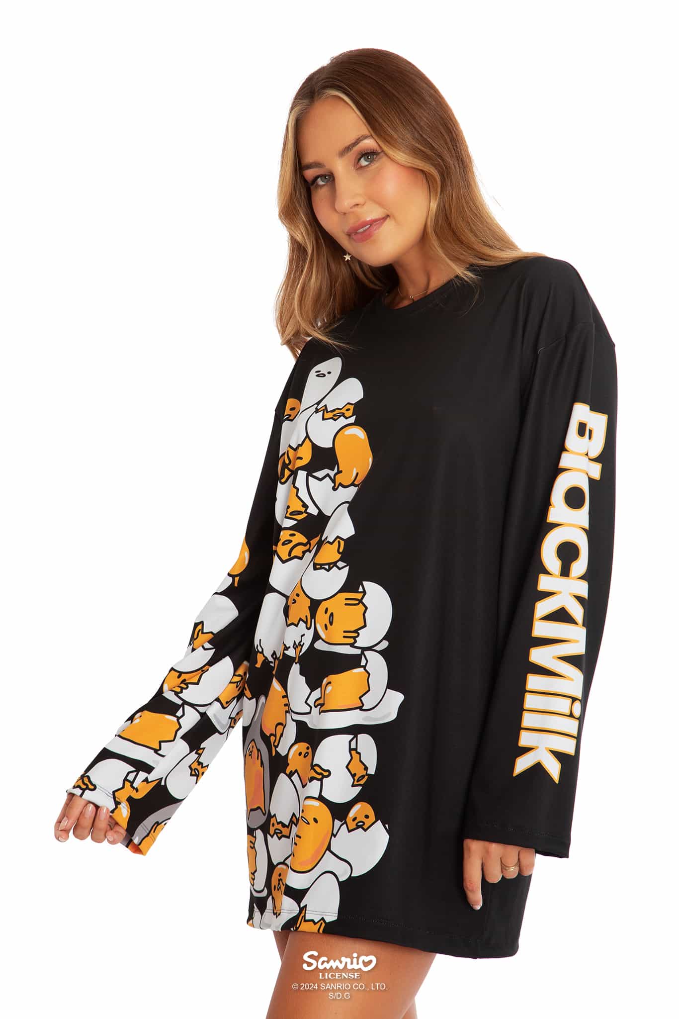 Gudetama Stacks On Long Sleeve Big Tee - Image 5