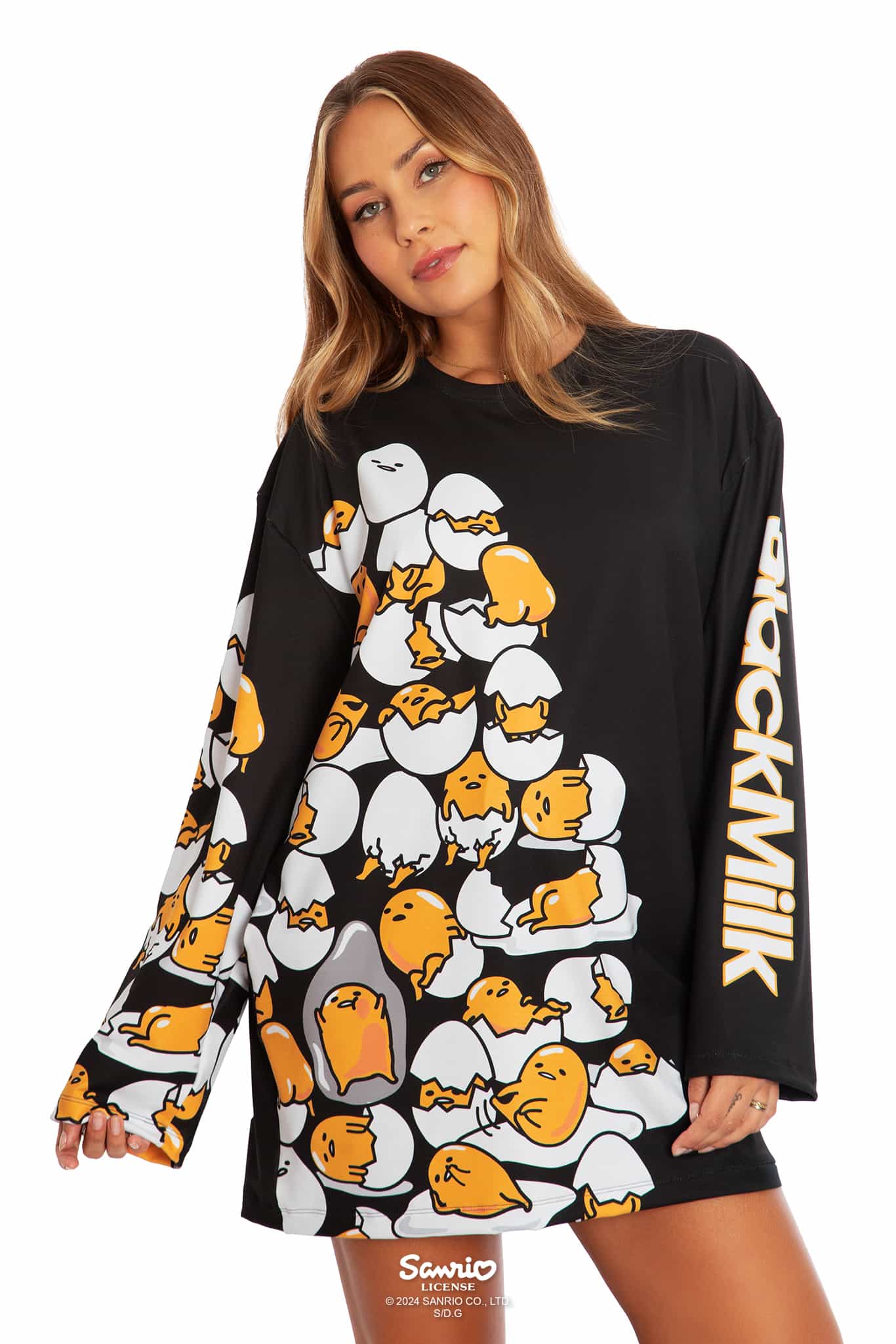 Gudetama Stacks On Long Sleeve Big Tee - Image 7