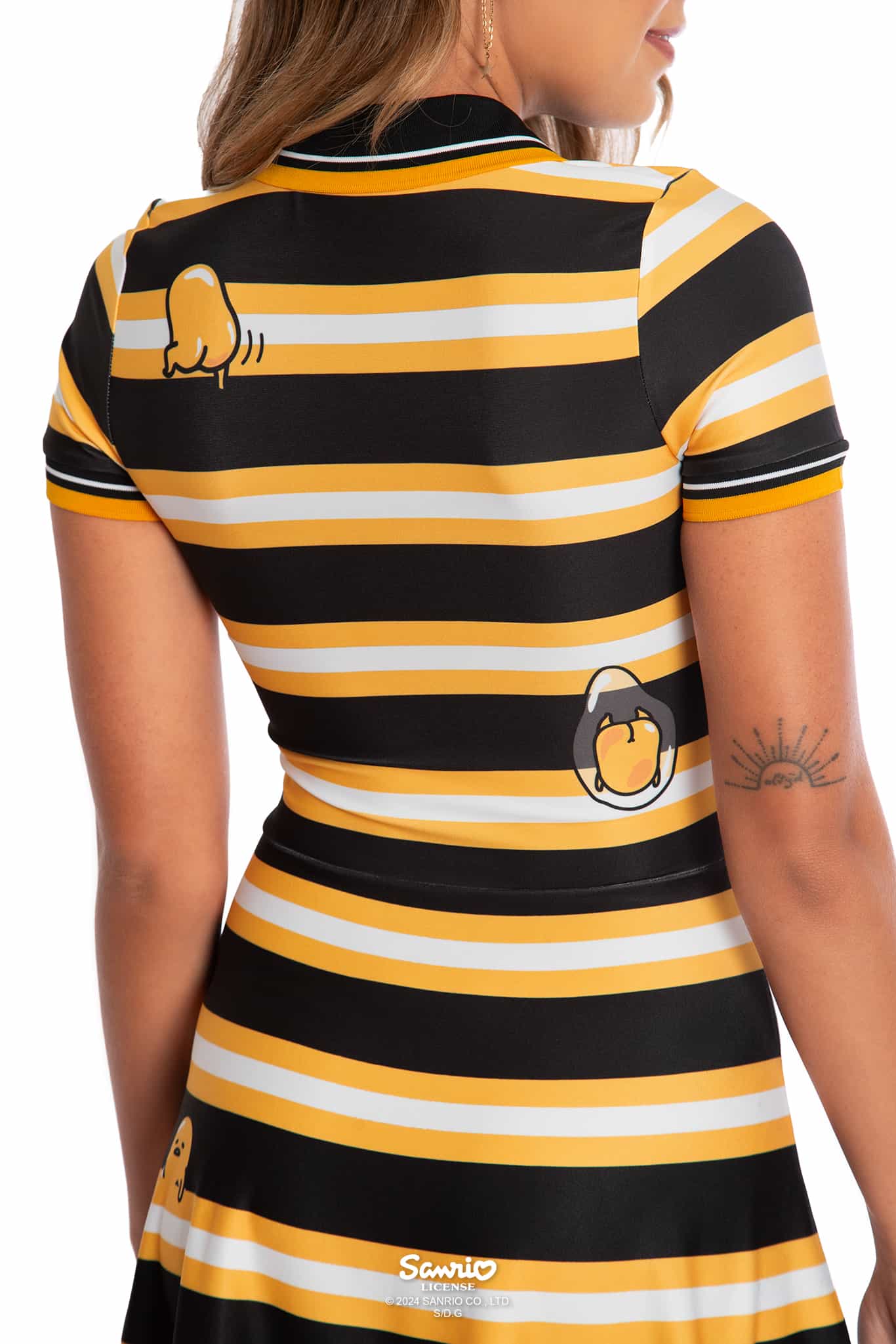 Gudetama Stripe Polo Skater Dress - Image 5