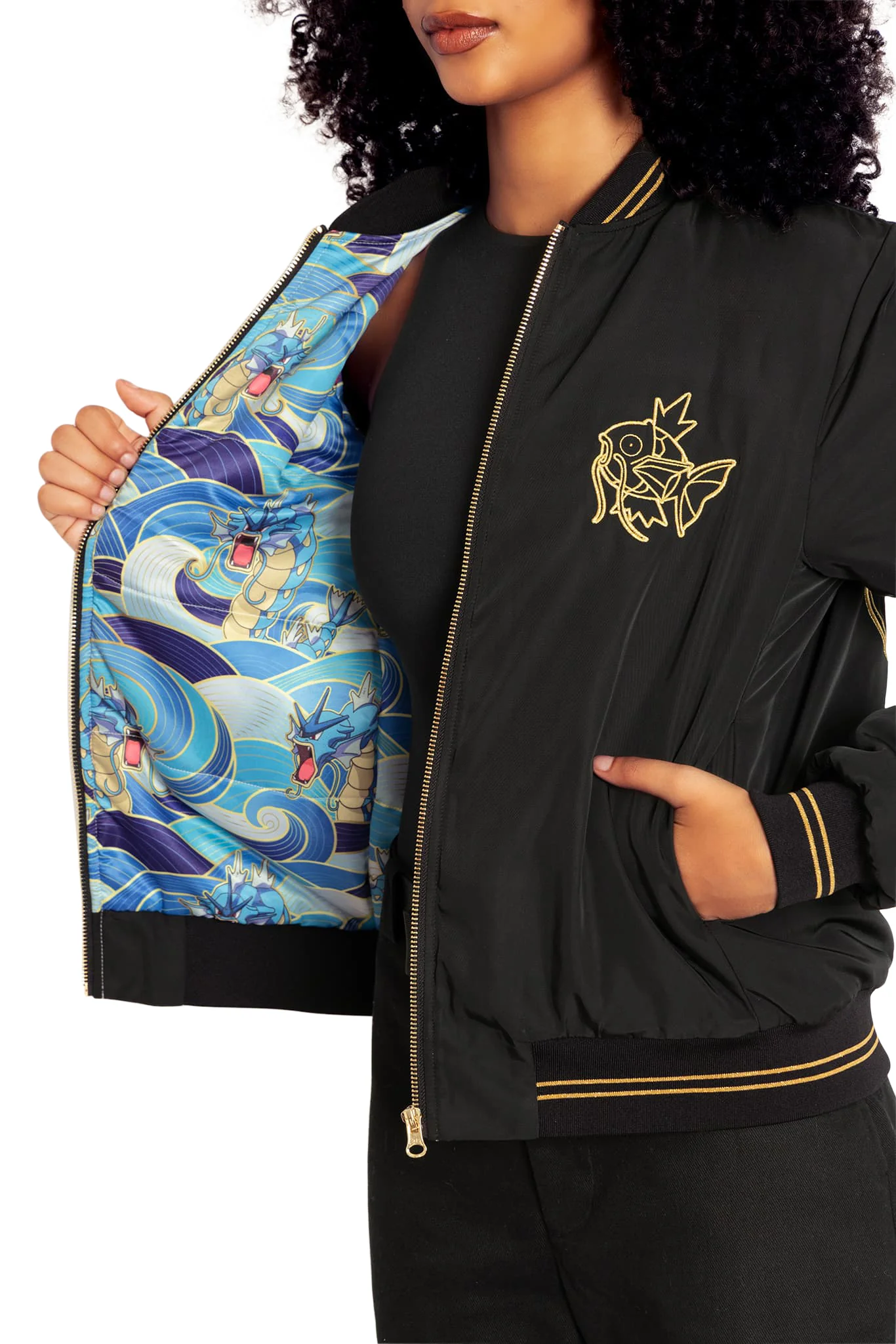 Gyarados Gold Bomber Jacket - Image 5