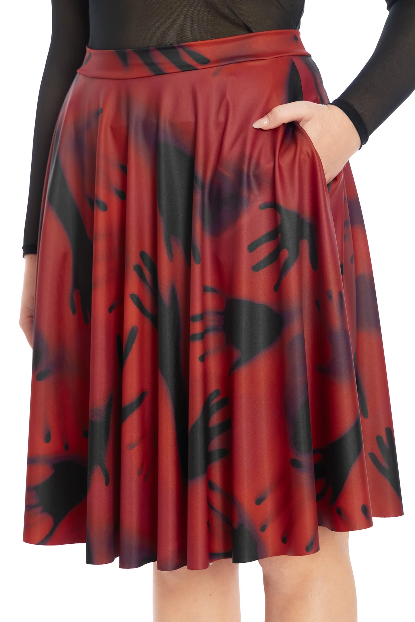Hands In The Dark Pocket Longline Skirt - Image 3