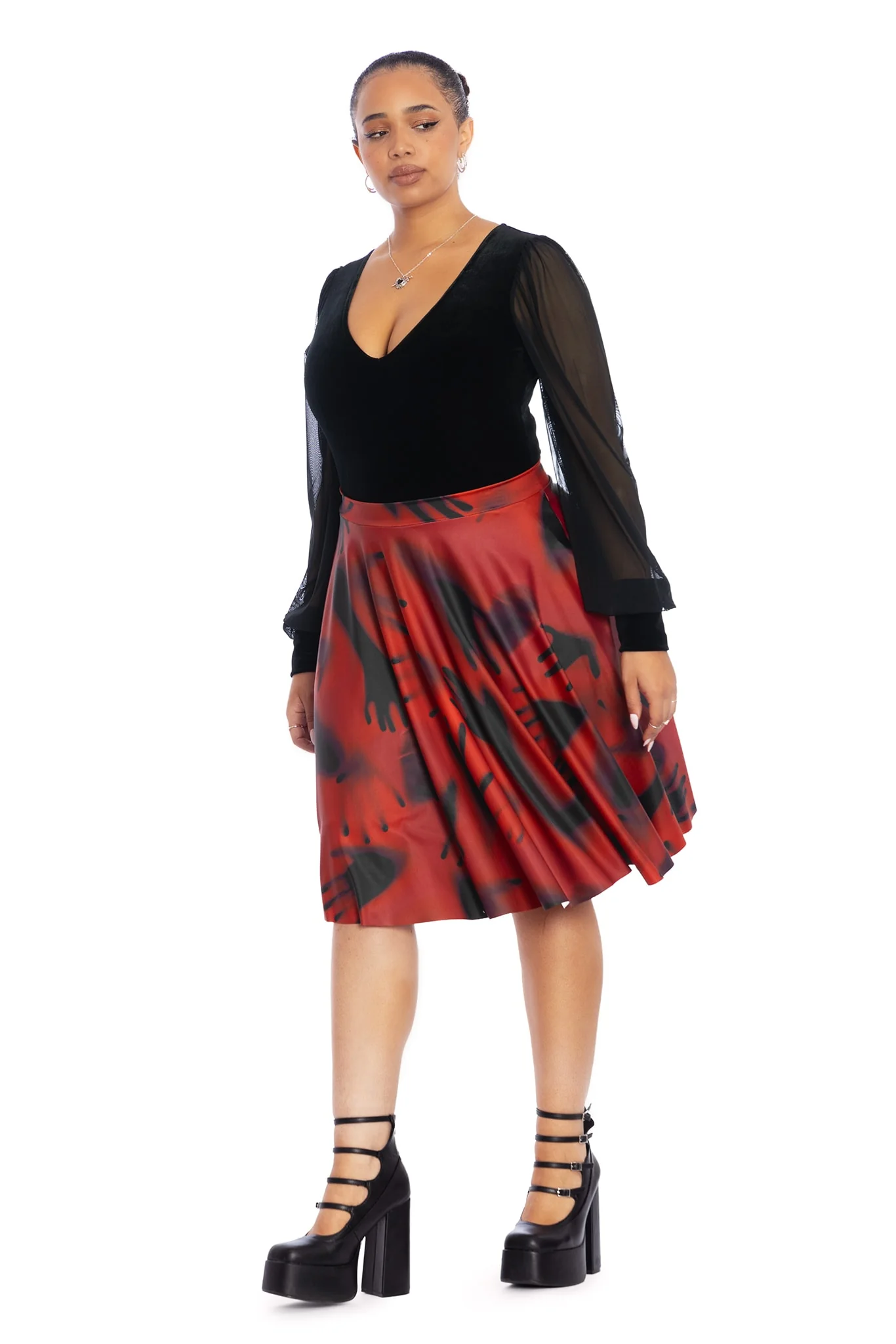 Hands In The Dark Pocket Longline Skirt - Image 4