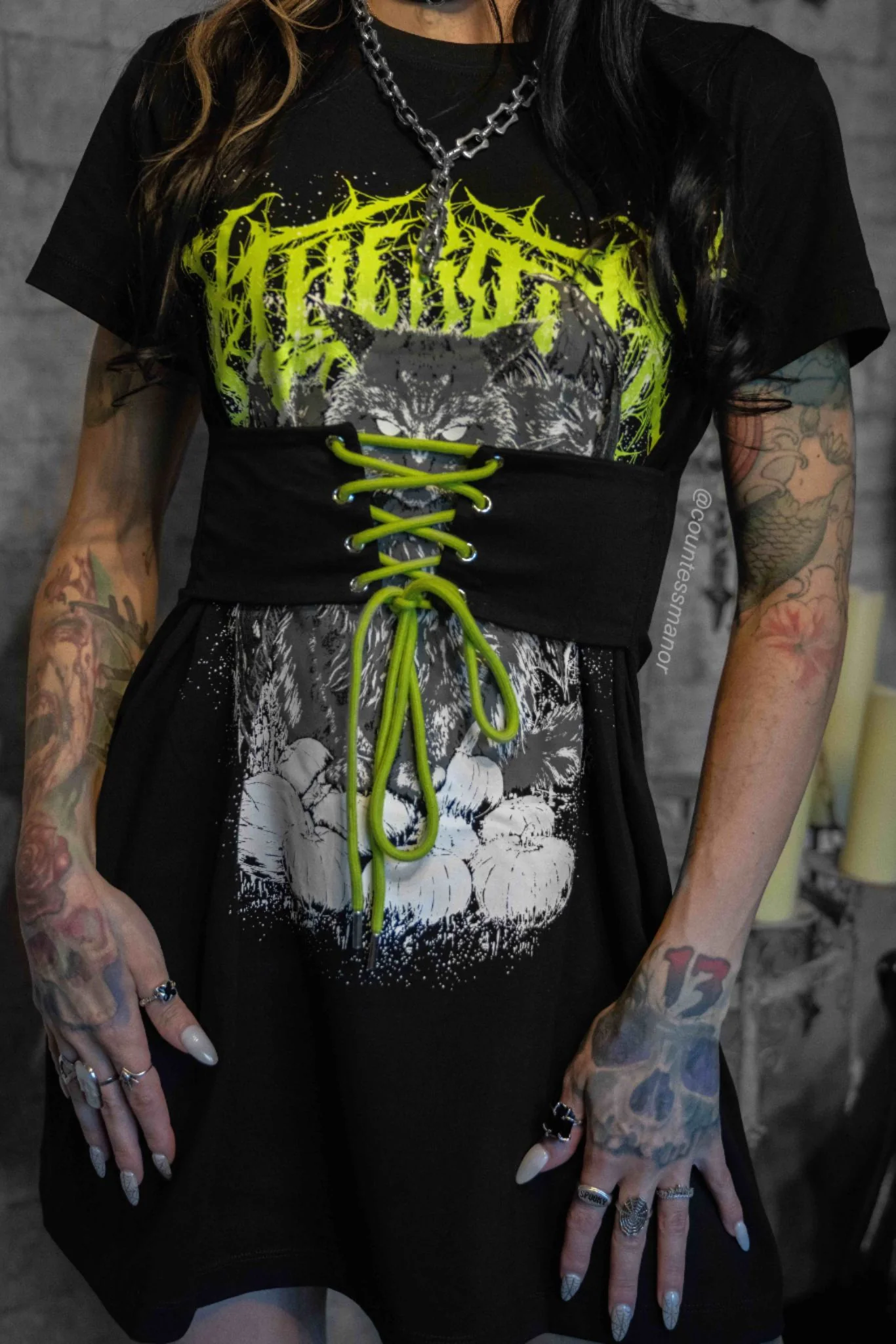 Heavy Mewtal Corset Tee Dress - Image 4