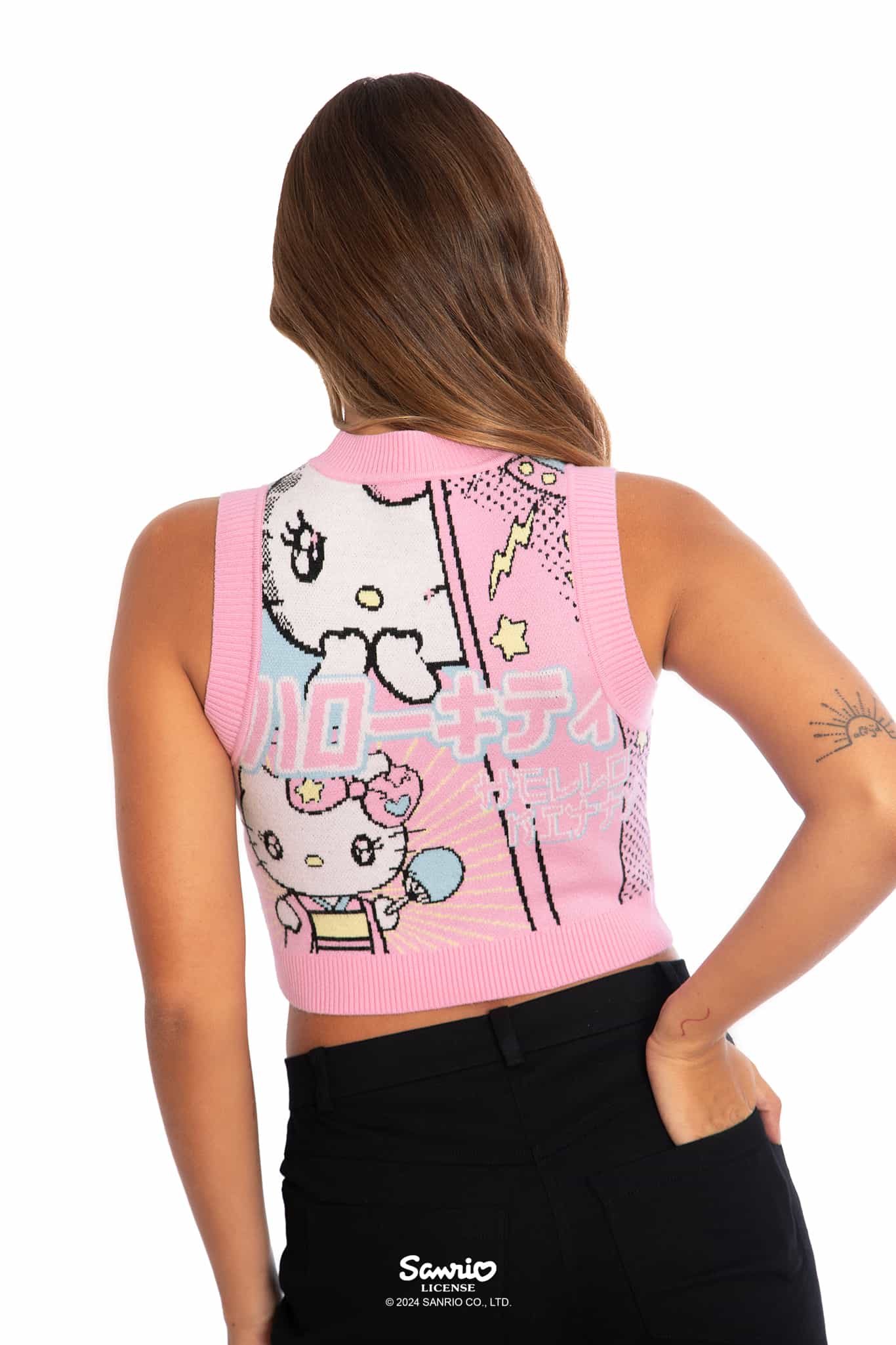 Hello Kitty Manga Knit Crop - Image 2