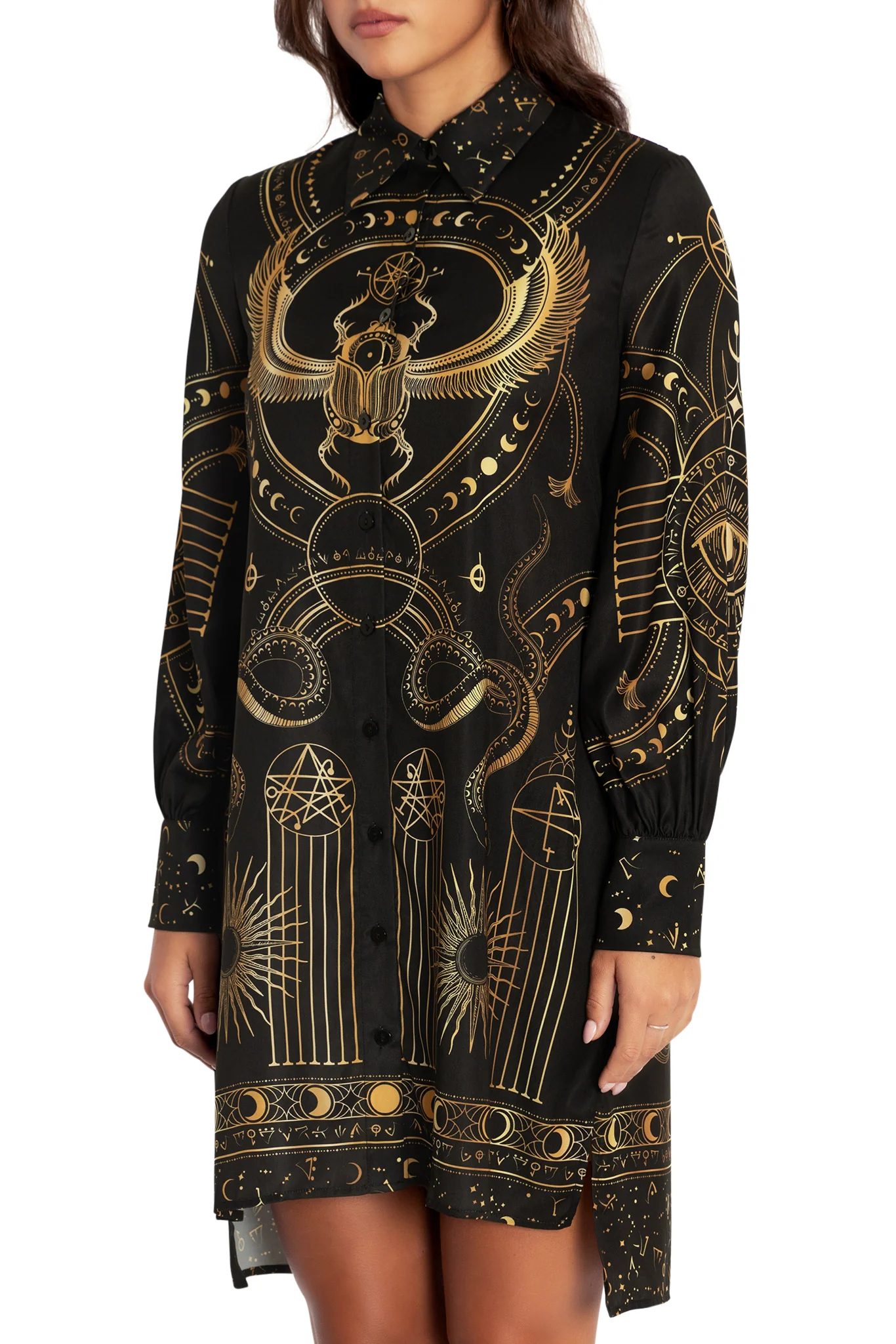 High Priestess Long Sleeve Work It Shirt Dress - Image 3
